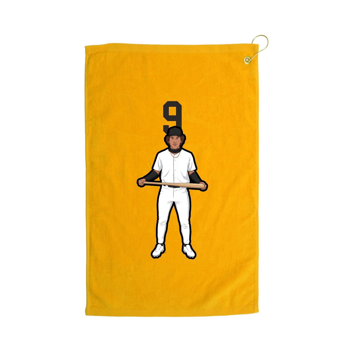 Golf Towel — Number Top in Gold