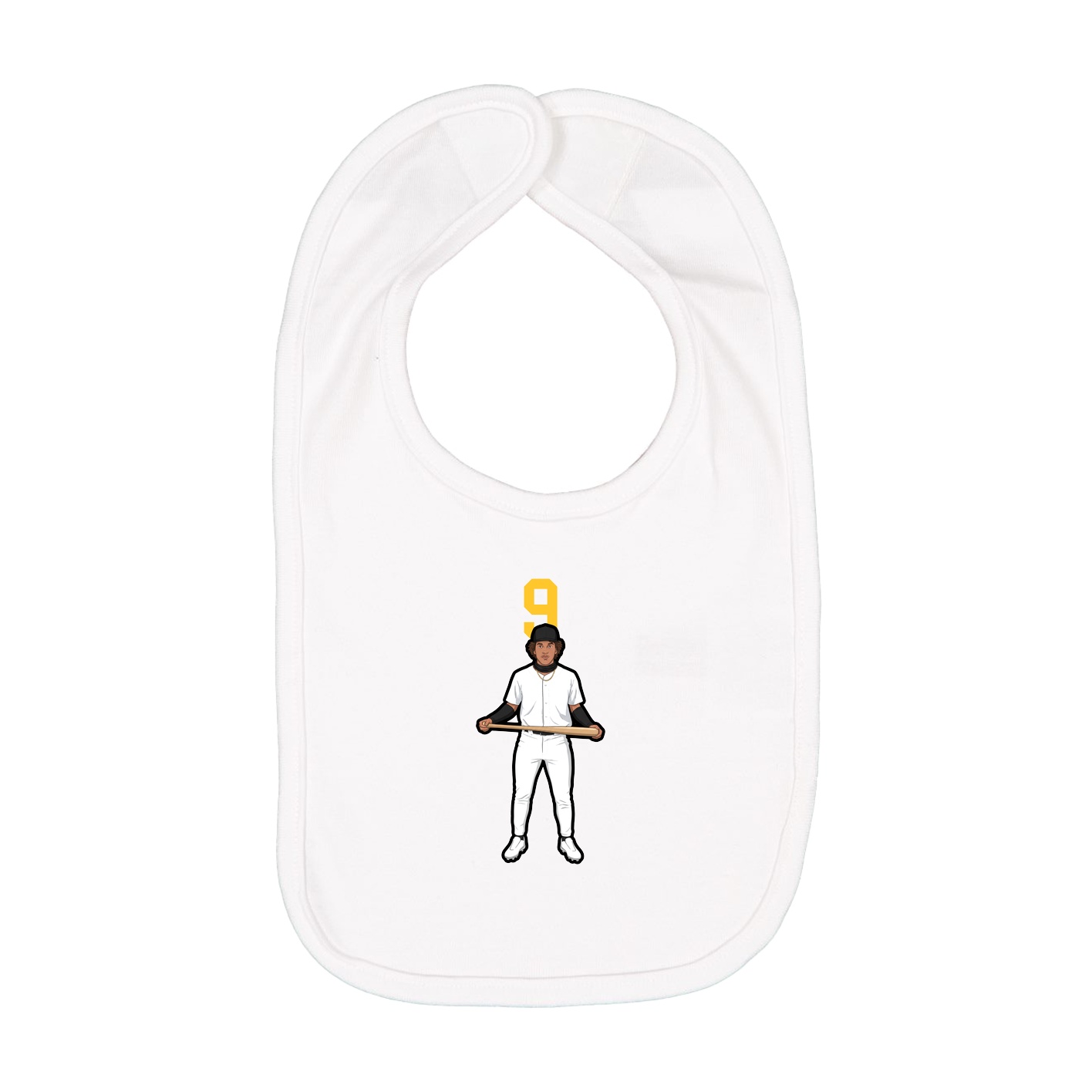 Infant Bib — Number Top in White