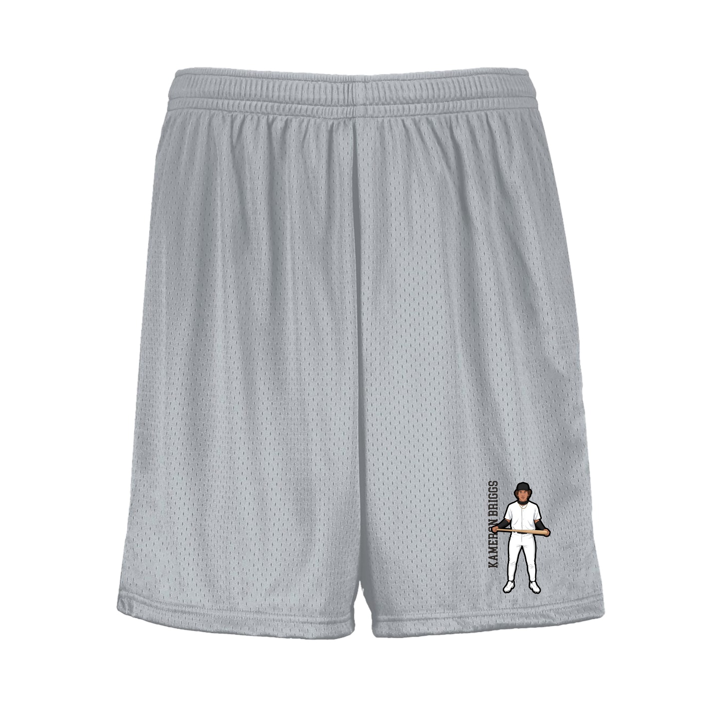 Shorts — Name Vertical in Silver