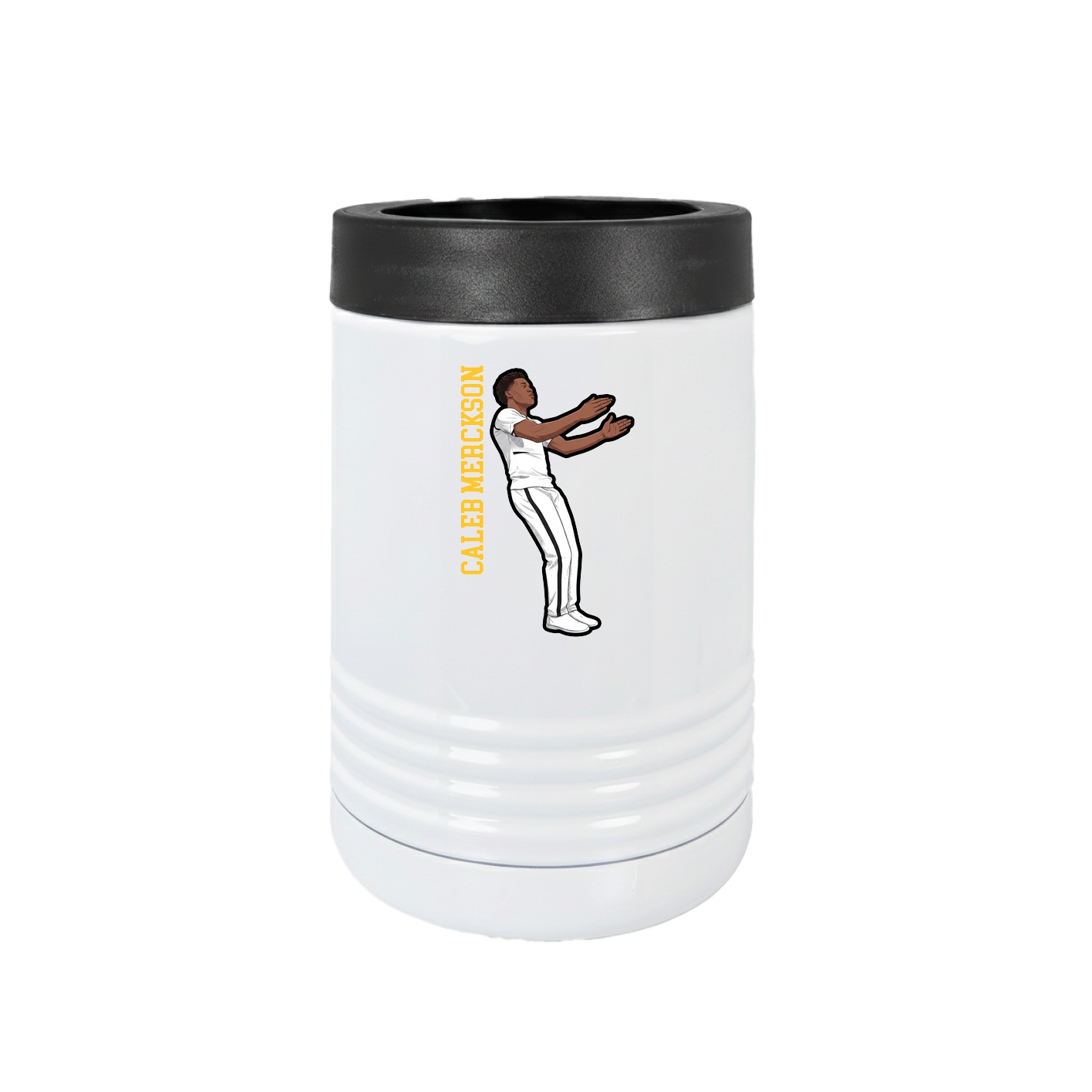 Beverage Holder — Name Vertical in White