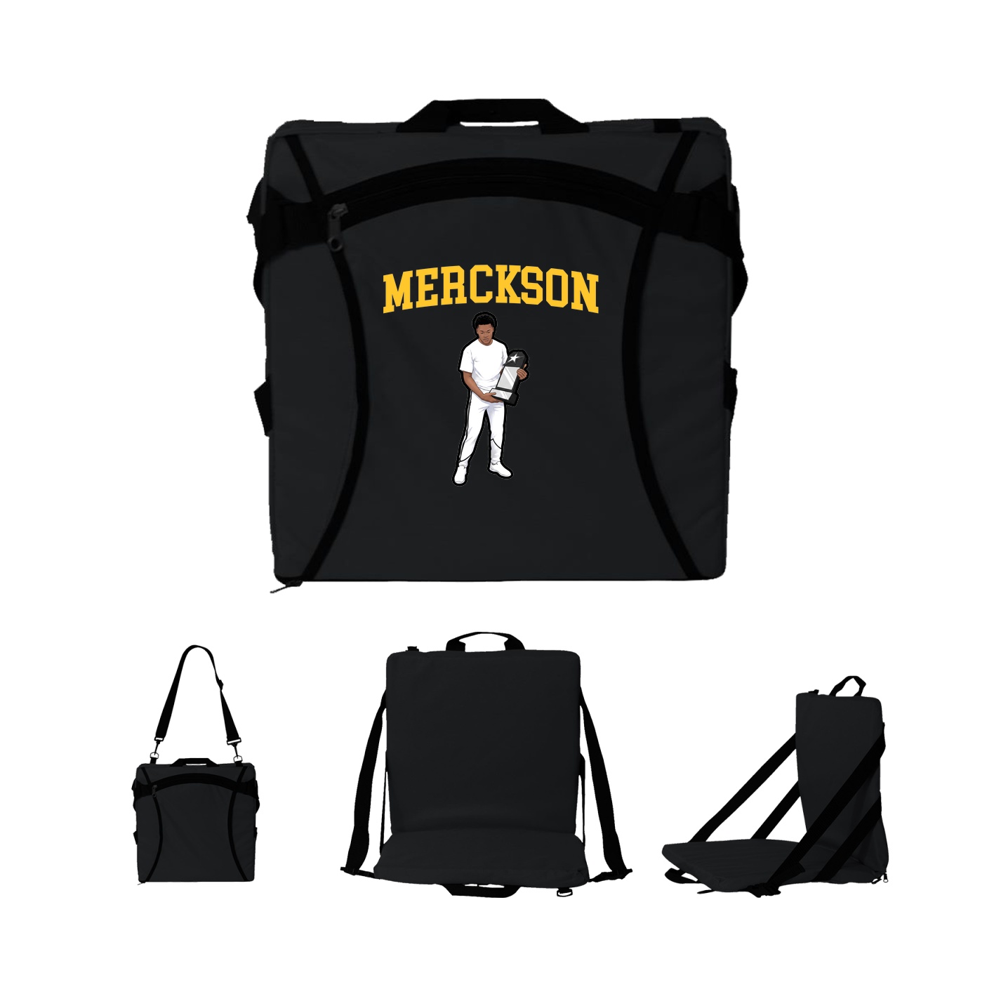 Folding Stadium Seat — Shirsey in Black