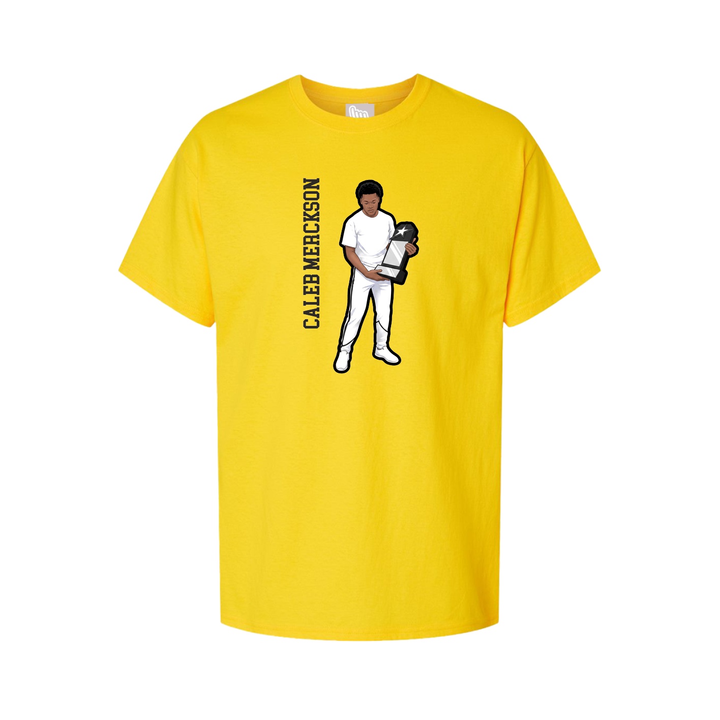 Youth Tee — Name Vertical in Gold