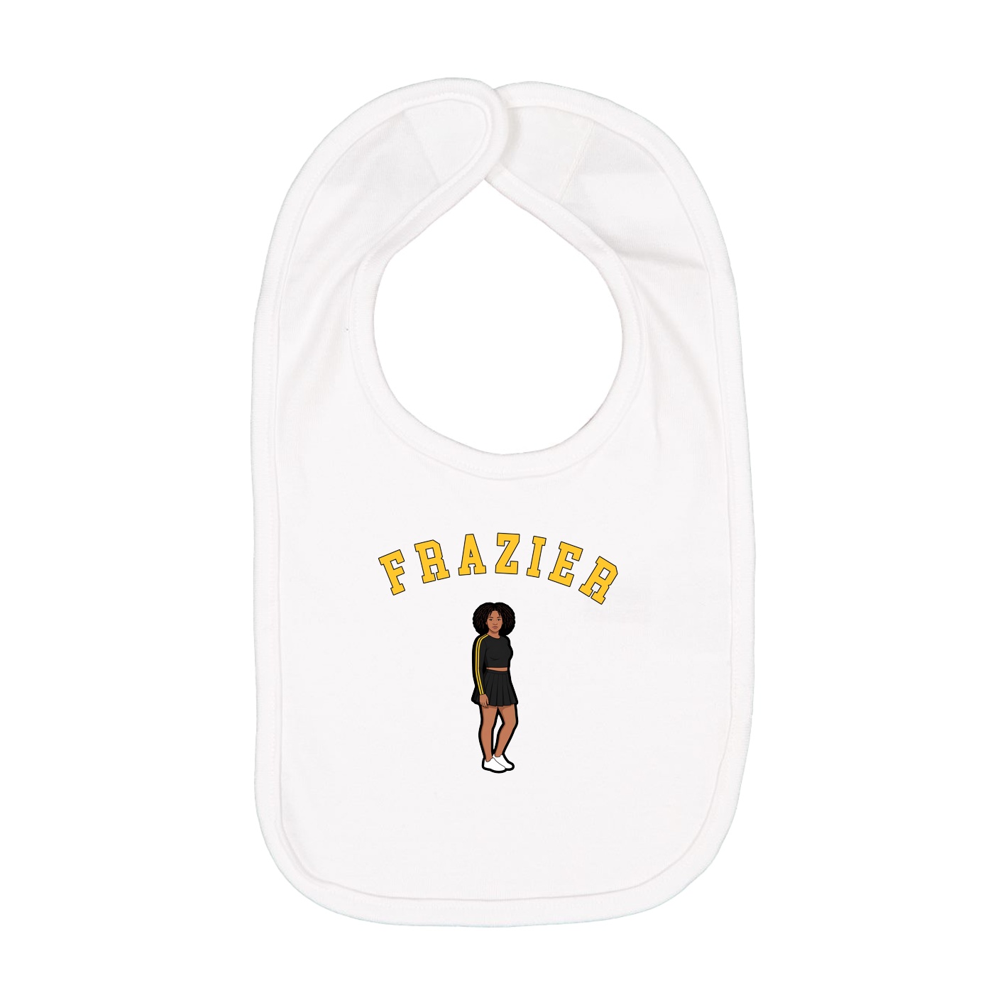 Infant Bib — Shirsey Arch in White