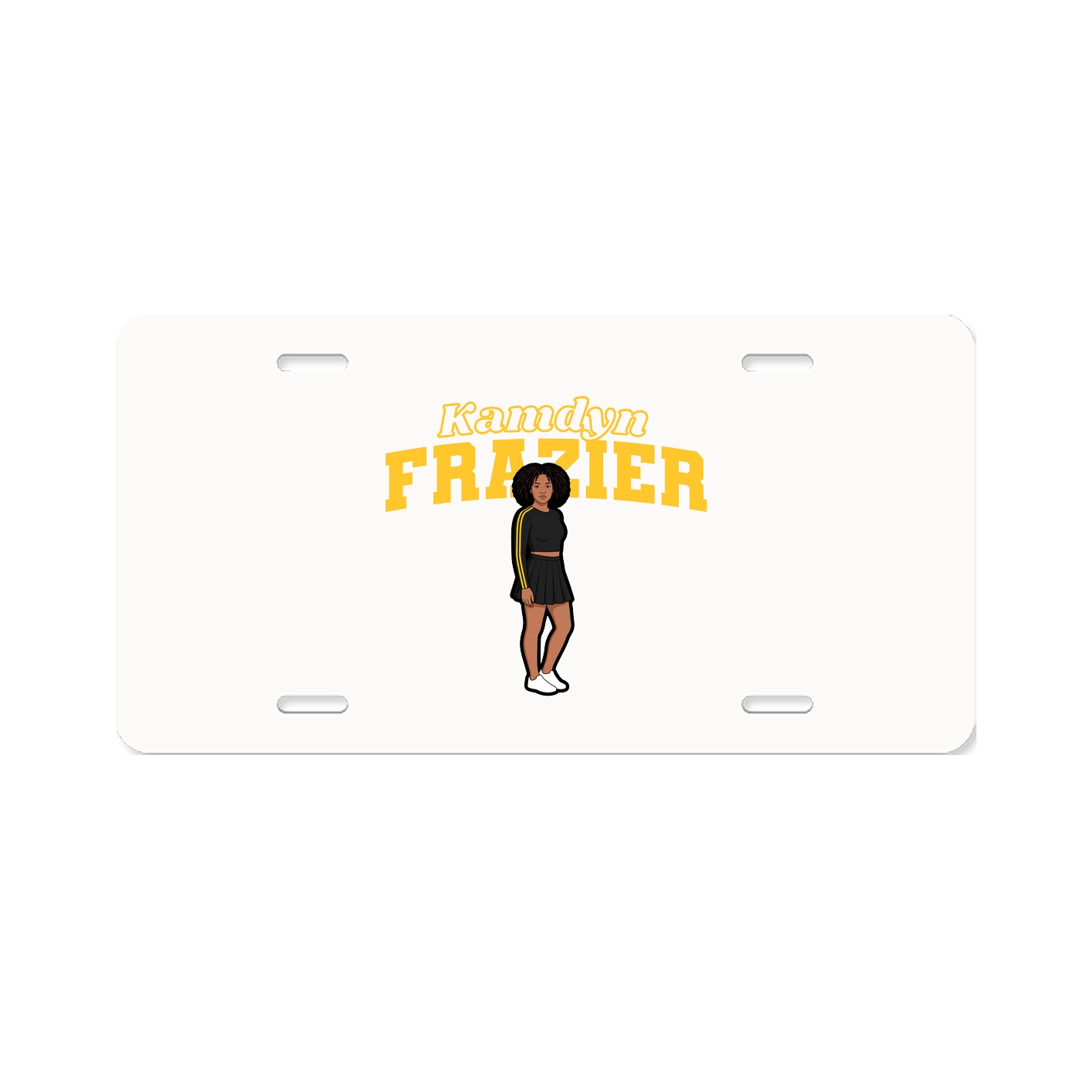 License Plate — Name Arch in Classic