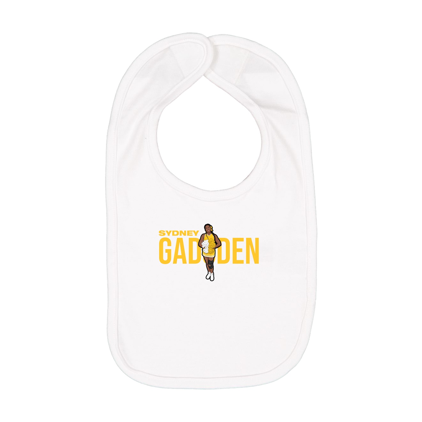 Infant Bib — Player Name in White