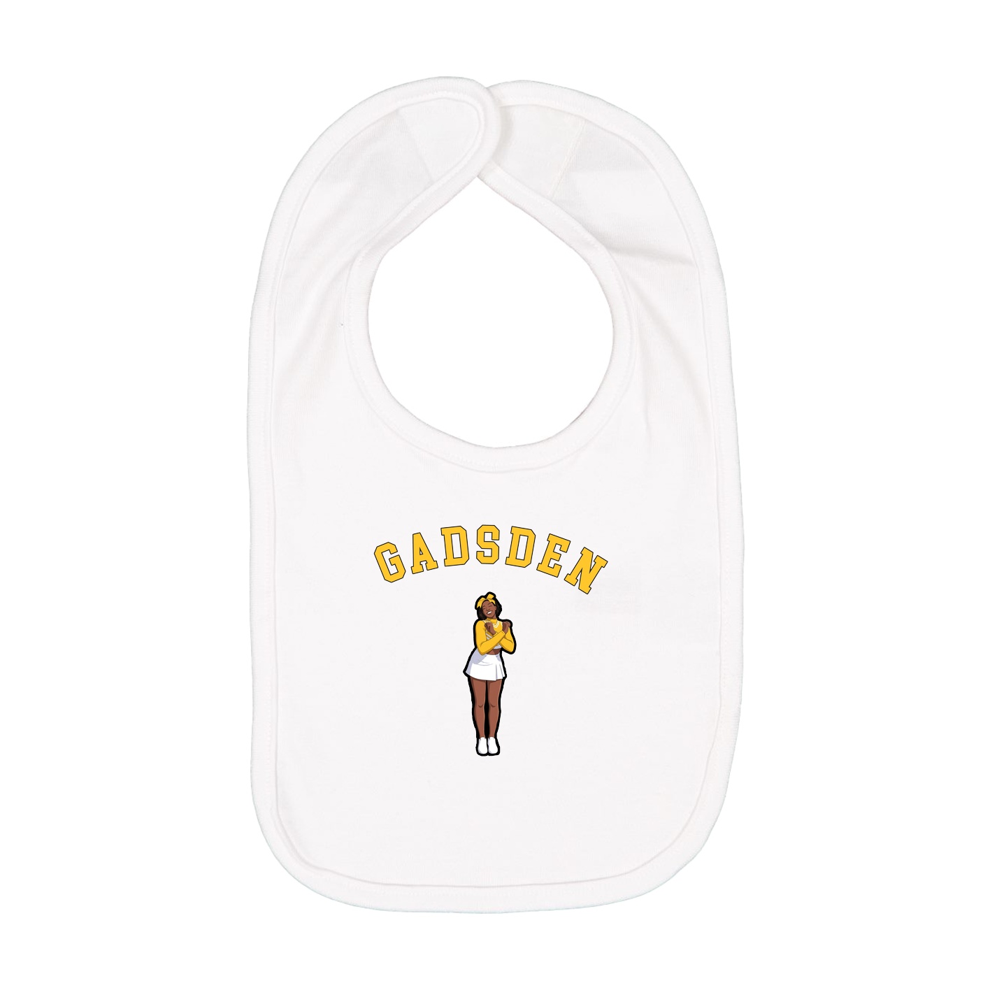 Infant Bib — Shirsey Arch in White