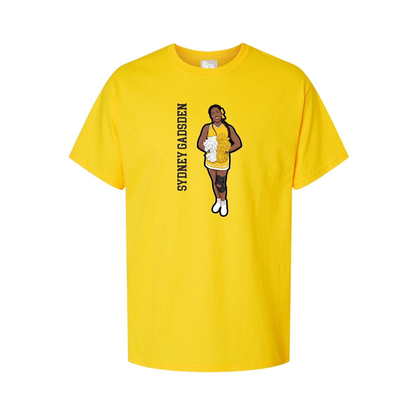 Youth Tee — Name Vertical in Gold