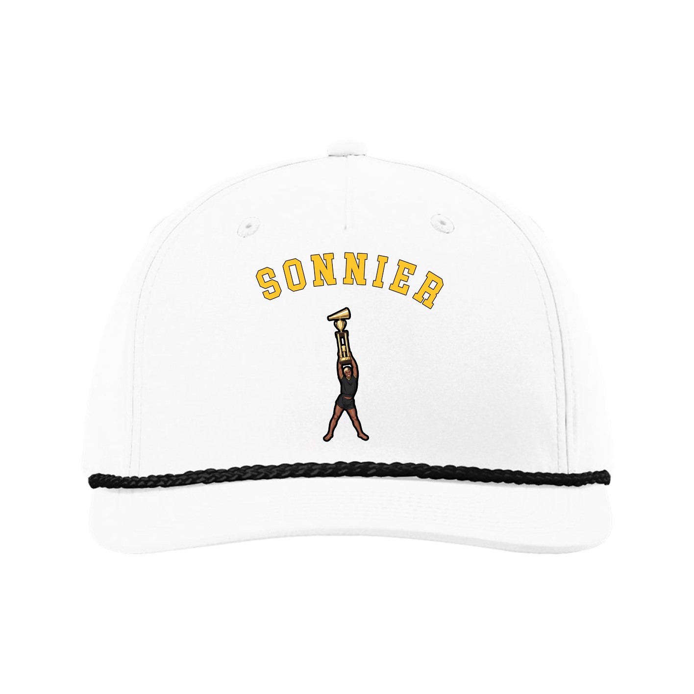 Five-Panel Classic Rope Cap — Shirsey Arch in White