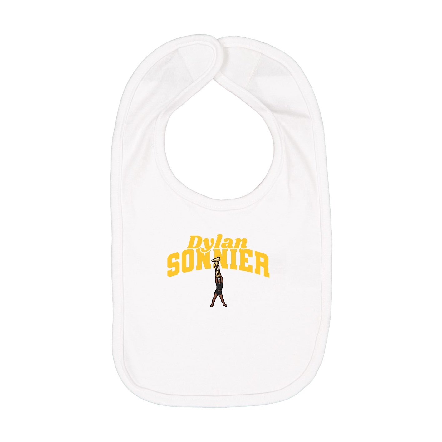 Infant Bib — Signature Arch in White