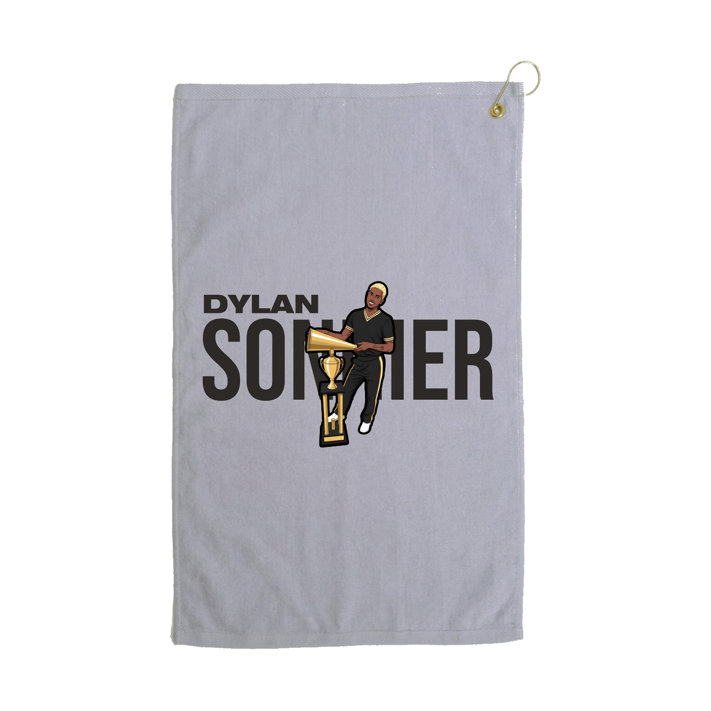 Golf Towel — Player Name in Grey