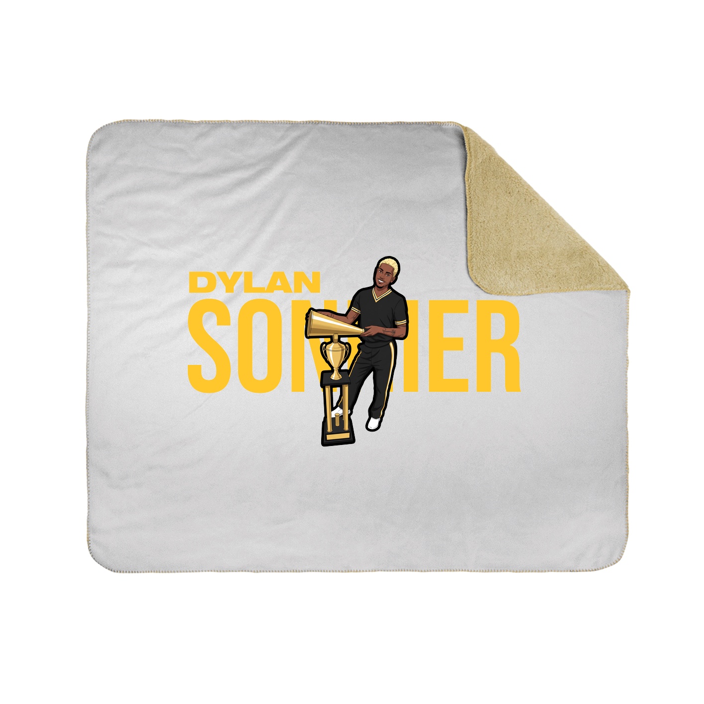 Throw Blanket — Player Name in White