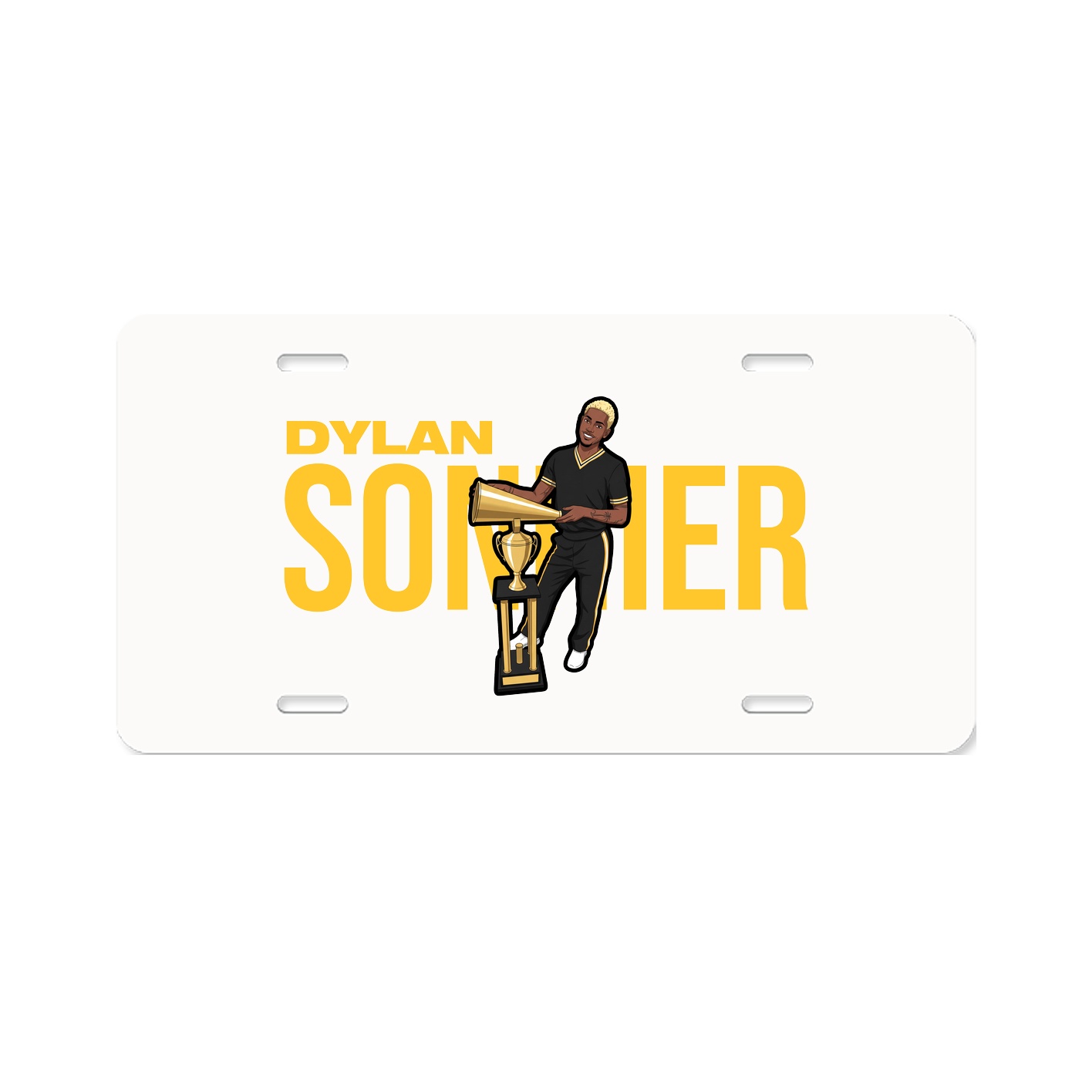 License Plate — Player Name in Classic