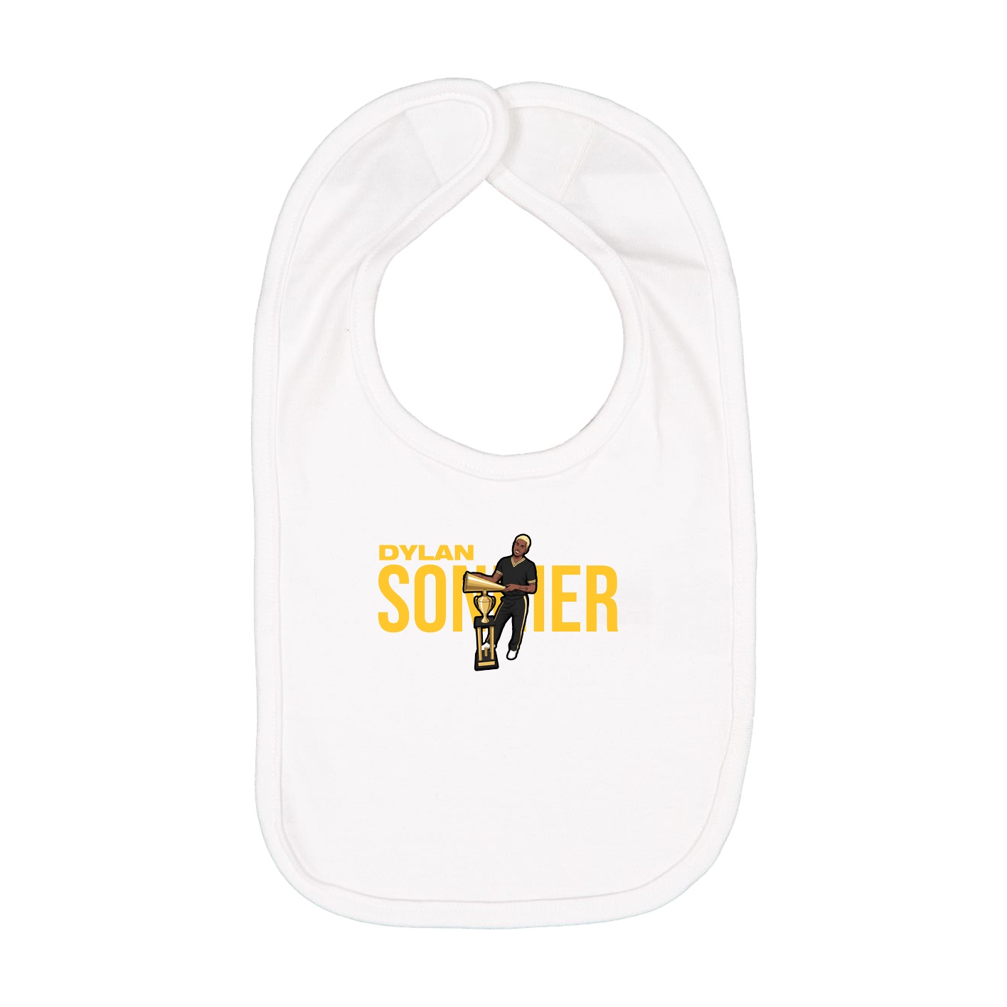 Infant Bib — Player Name in White