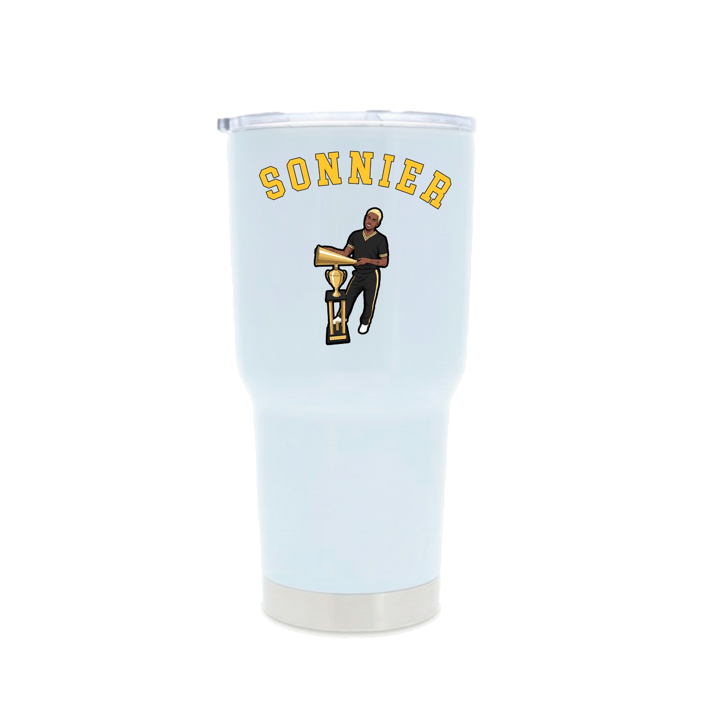 30oz Stainless Steel Tumbler — Shirsey Arch in White
