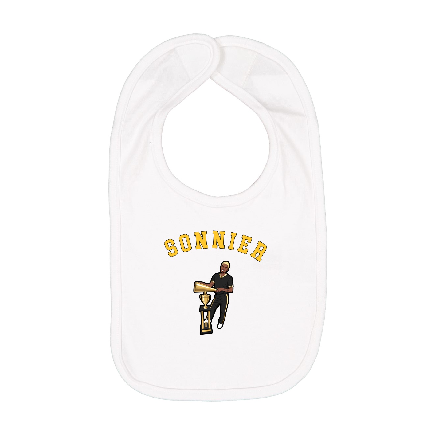Infant Bib — Shirsey Arch in White