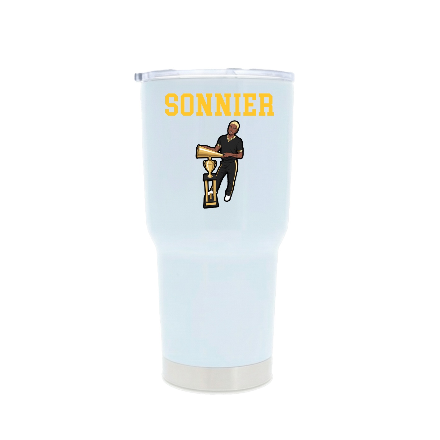 30oz Stainless Steel Tumbler — Shirsey in White