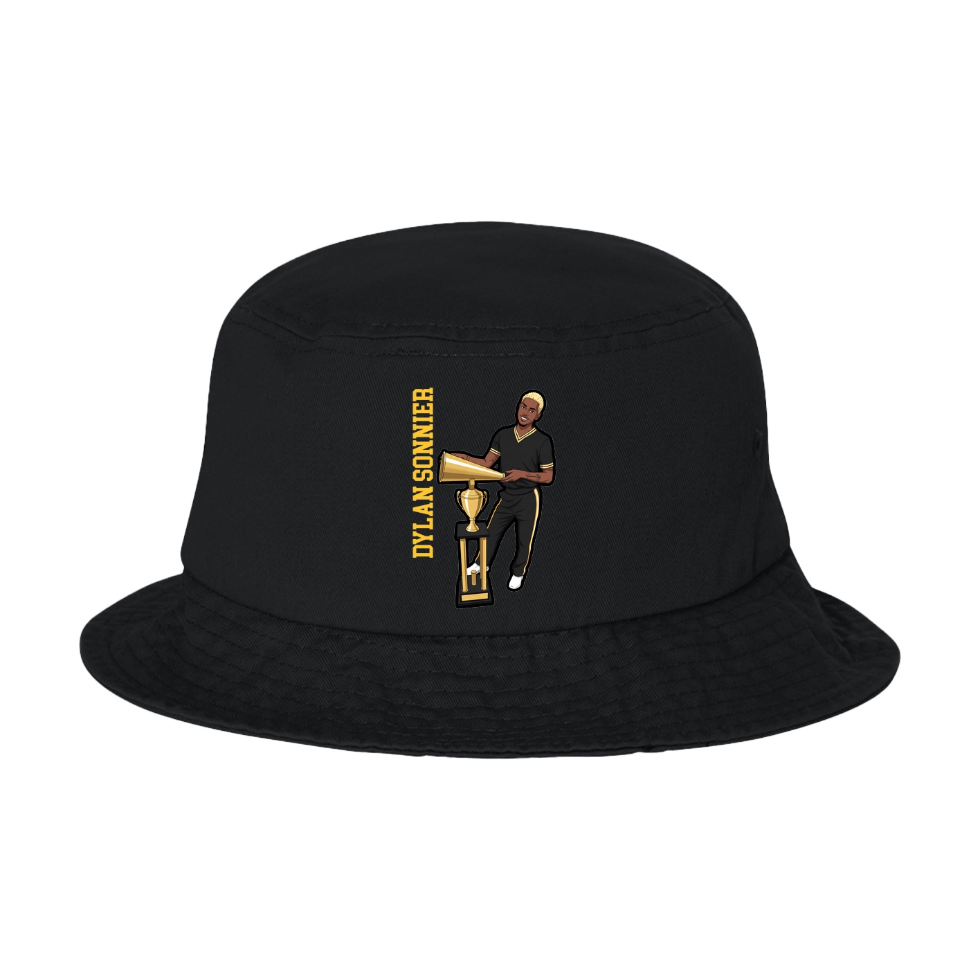 Bucket Cap — Name Vertical in Black