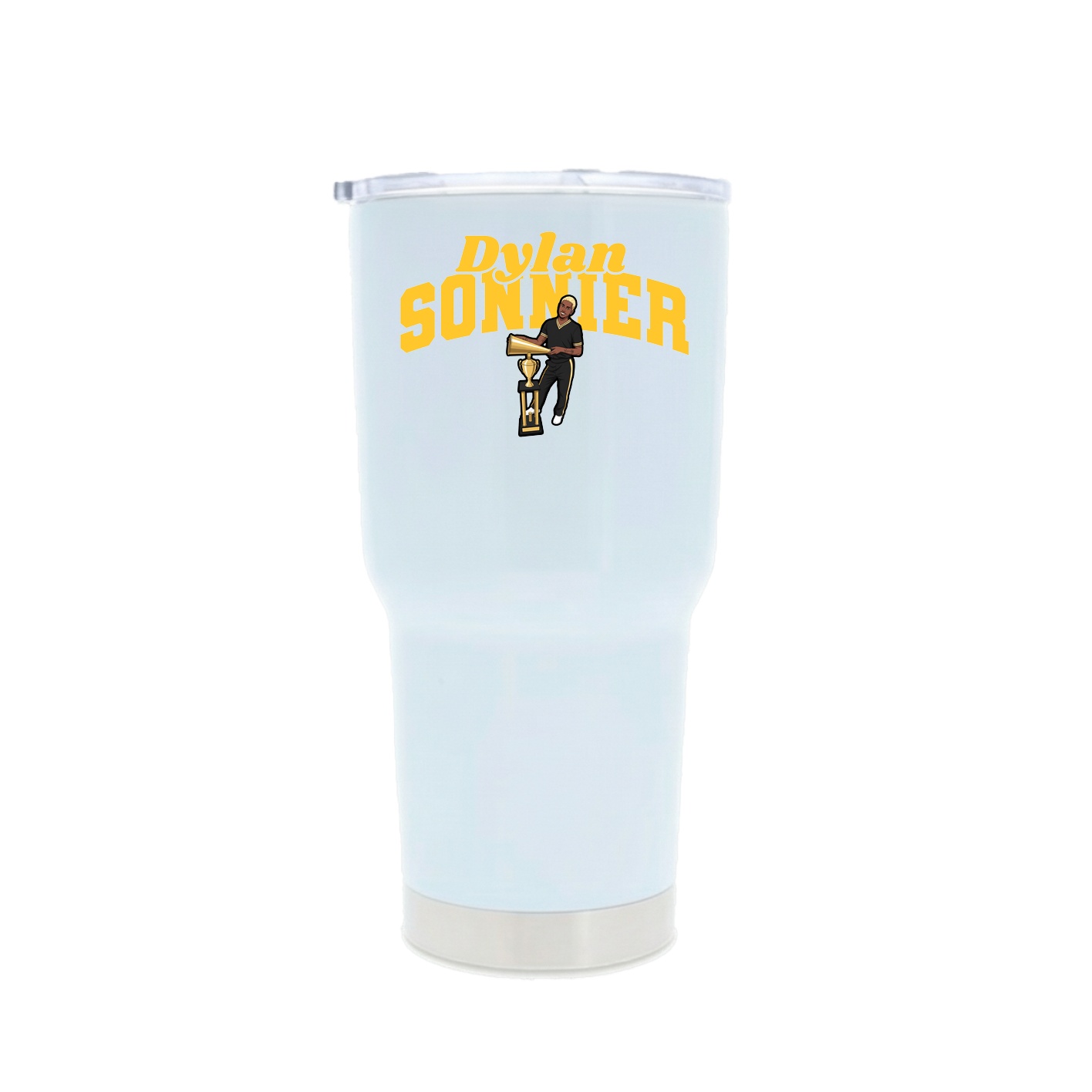 30oz Stainless Steel Tumbler — Signature Arch in White
