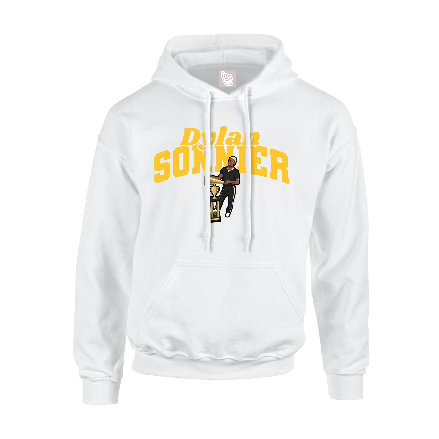 Hoodie — Signature Arch in White