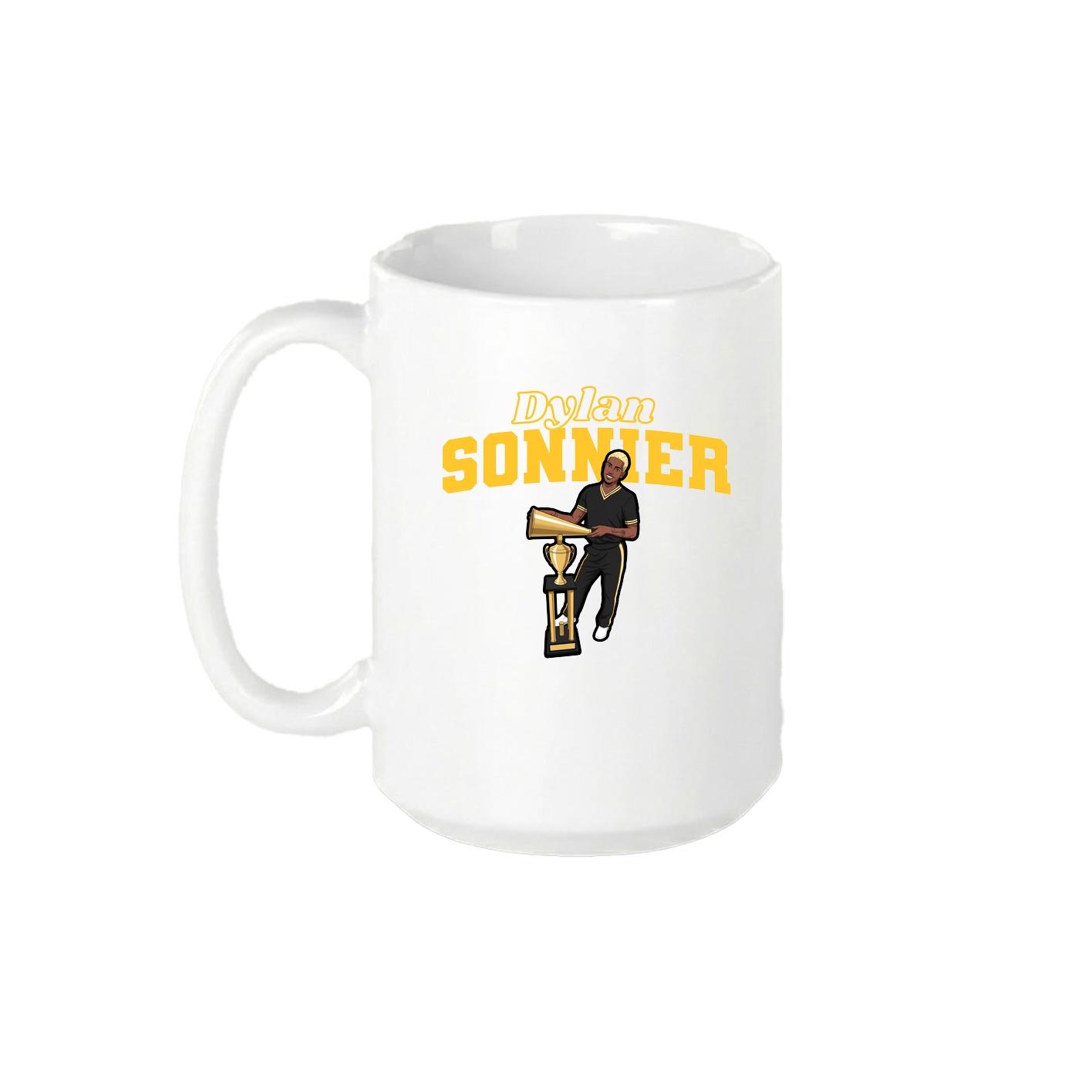 15oz Coffee Mug — Name Arch in White