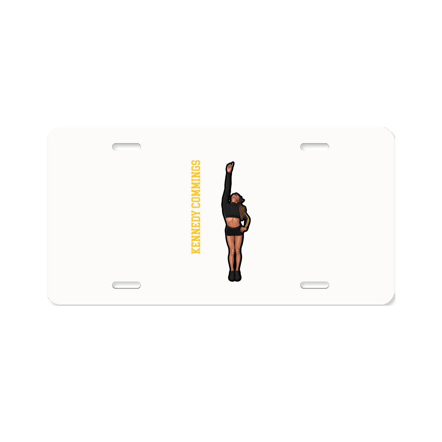 License Plate — Name Vertical in Classic