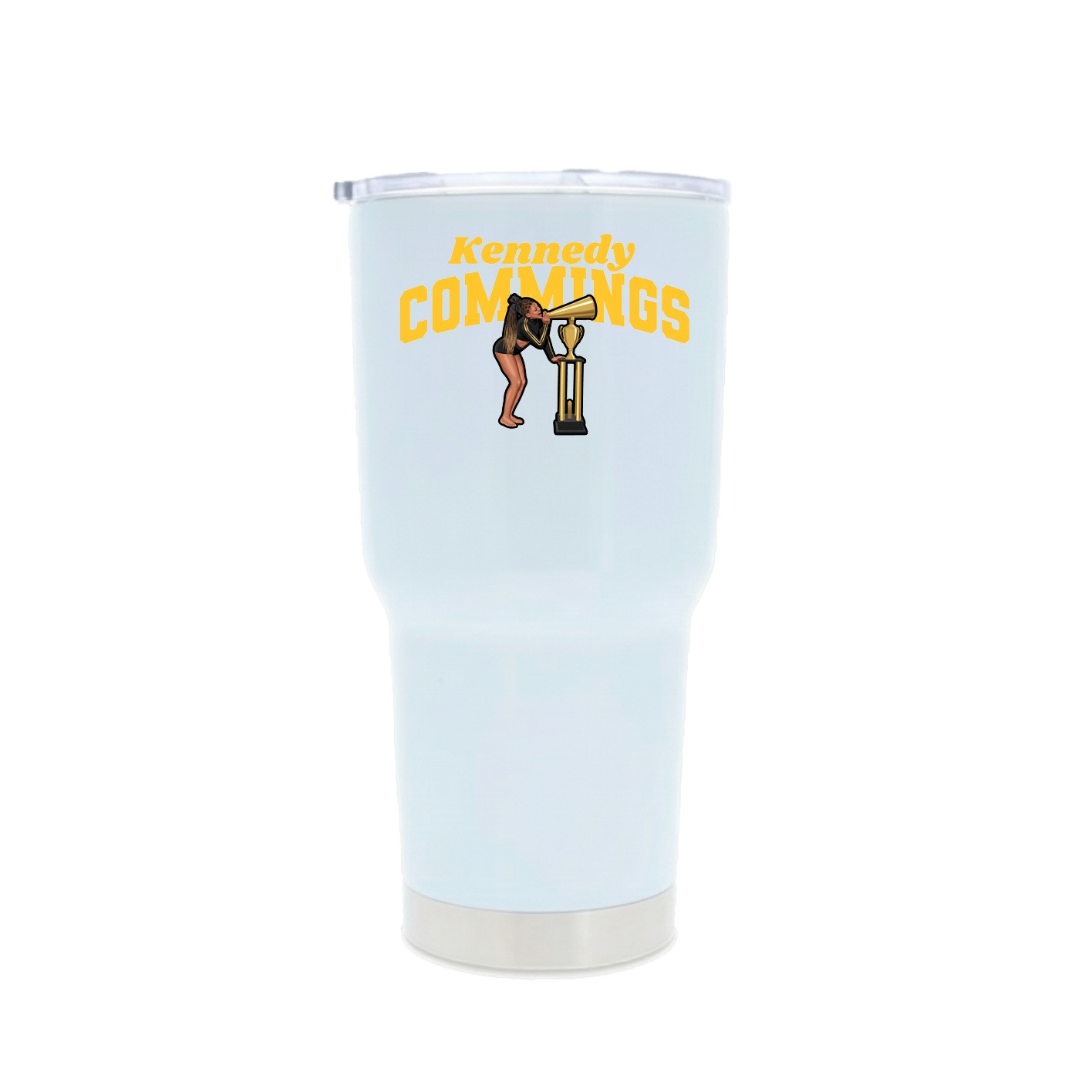 30oz Stainless Steel Tumbler — Signature Arch in White