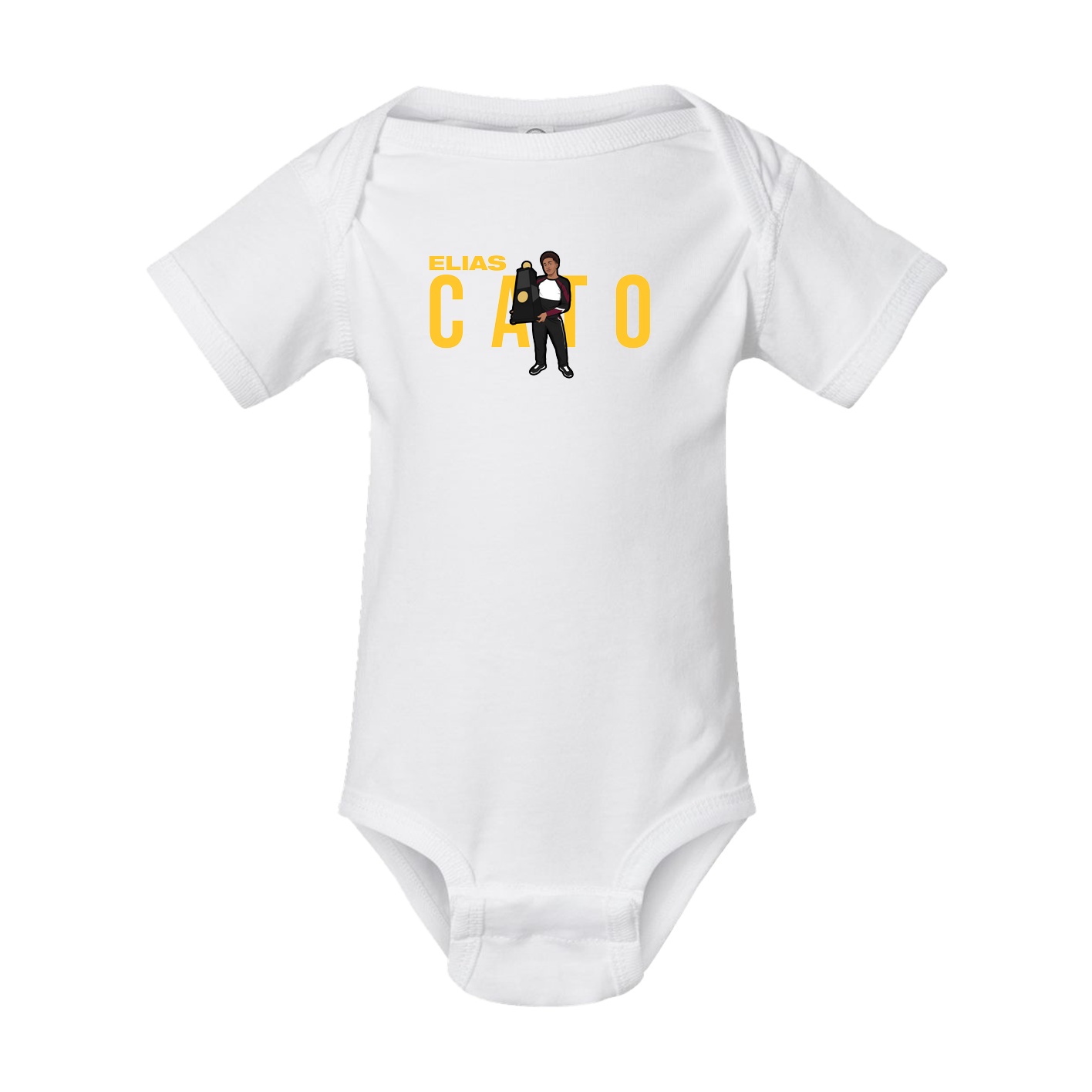 Baby Onesie — Player Name in White