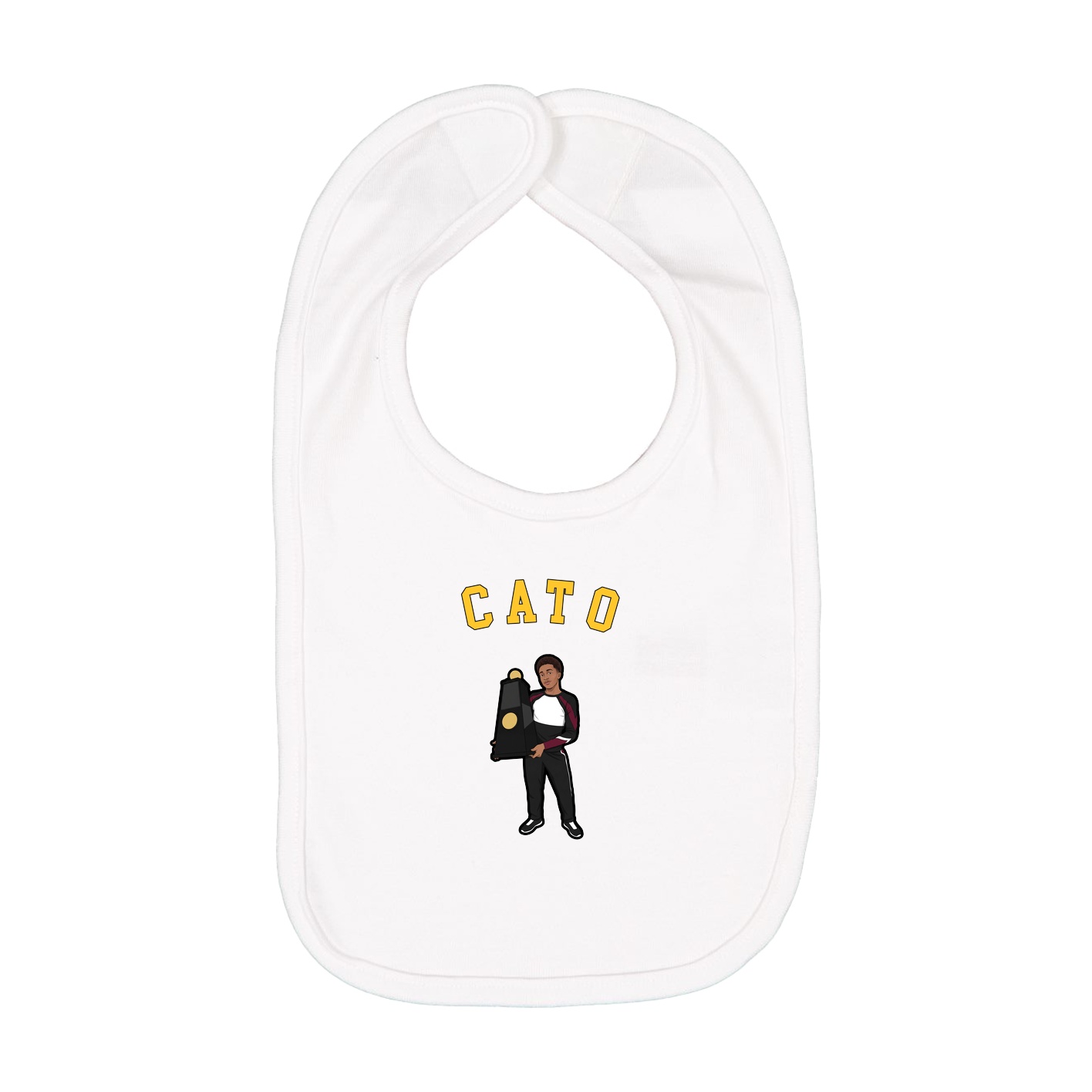 Infant Bib — Shirsey Arch in White