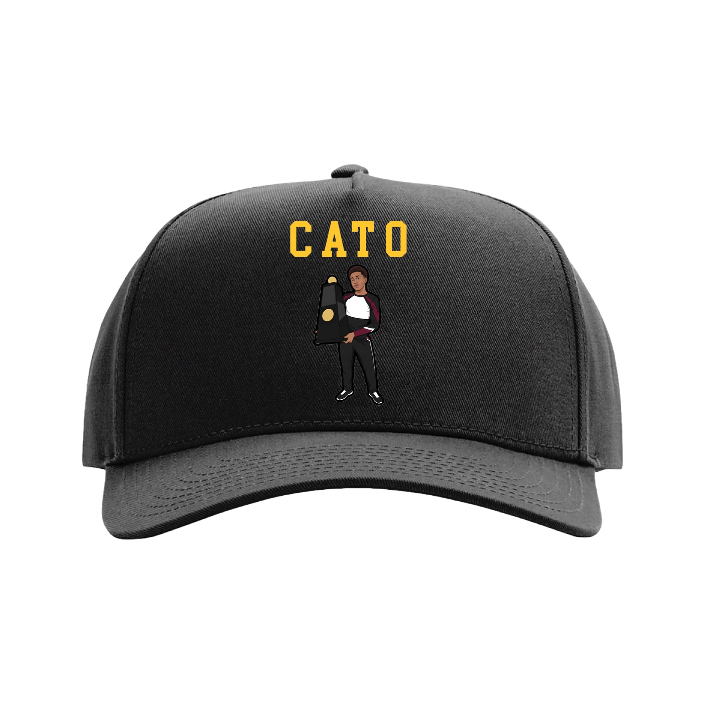 Full Fabric Five-Panel Champ Cap — Shirsey in Black