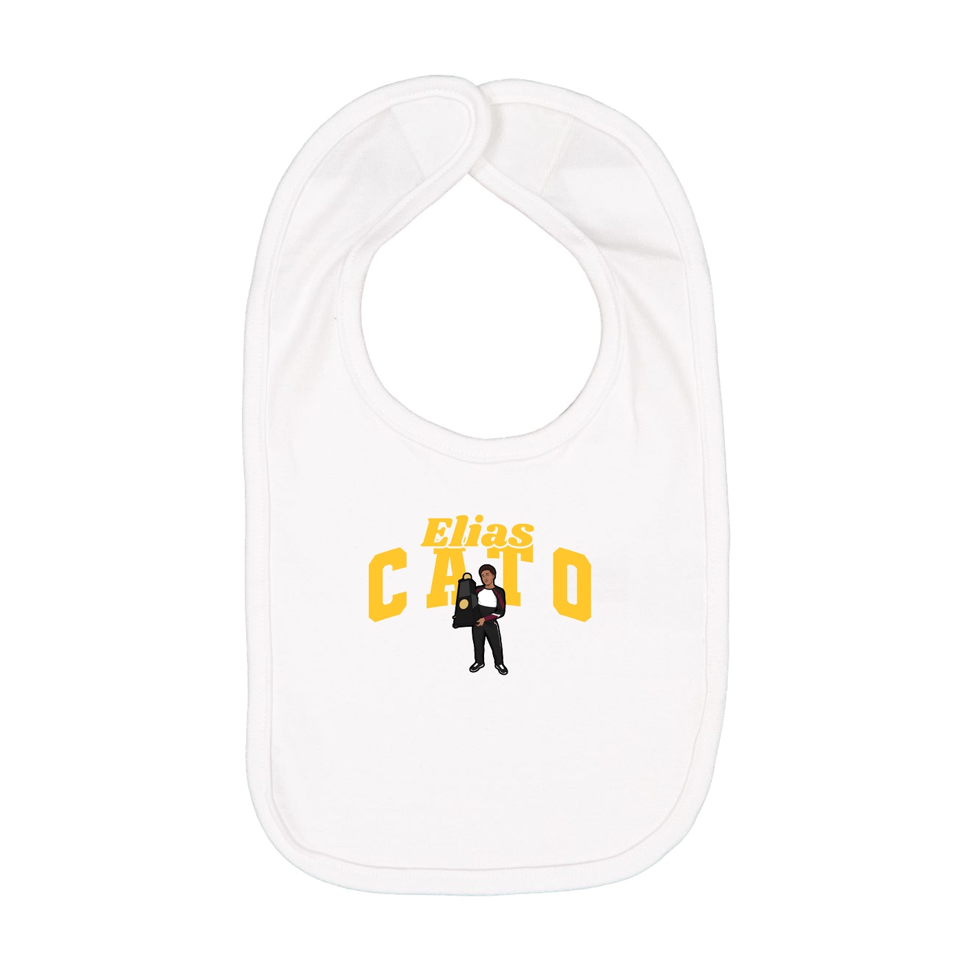 Infant Bib — Signature Arch in White