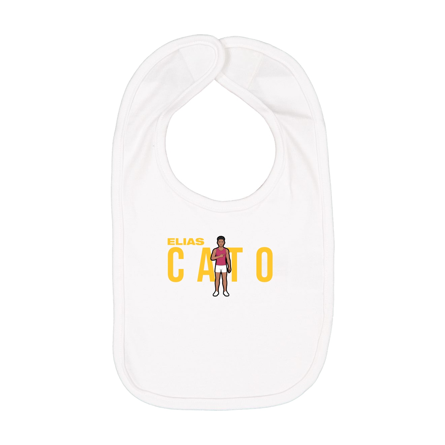 Infant Bib — Player Name in White