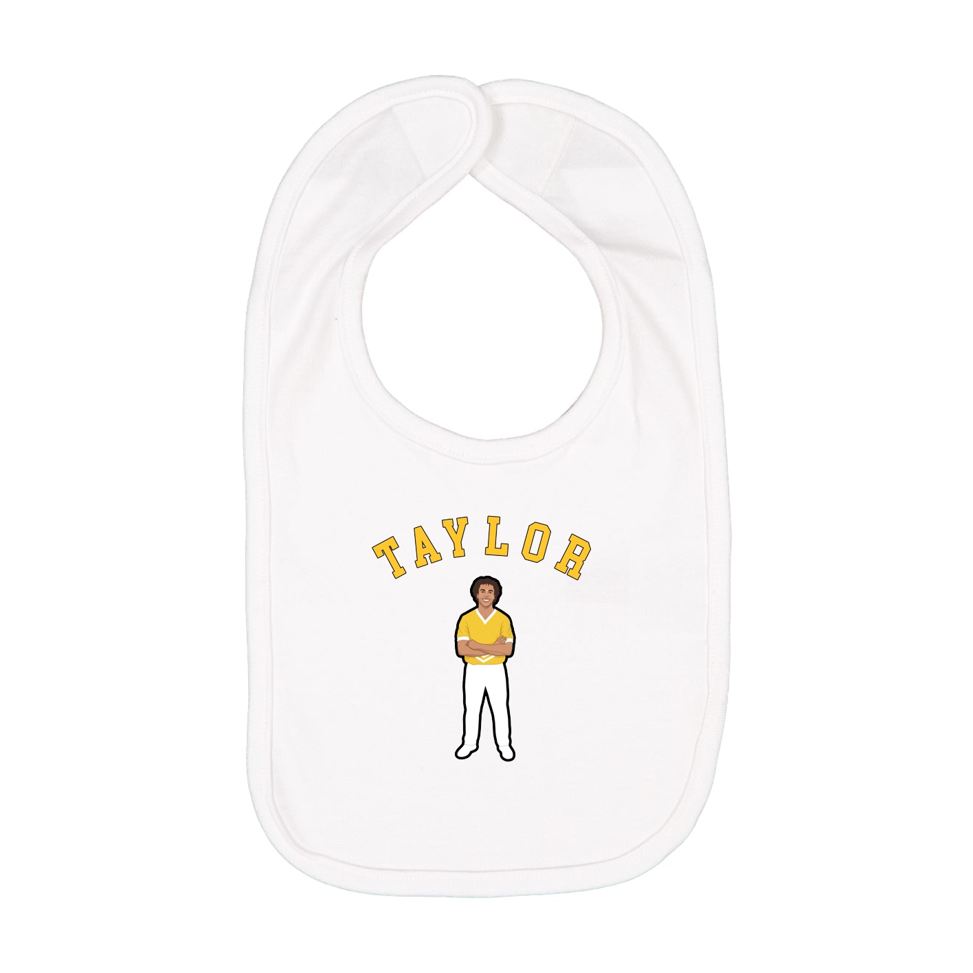 Infant Bib — Shirsey Arch in White