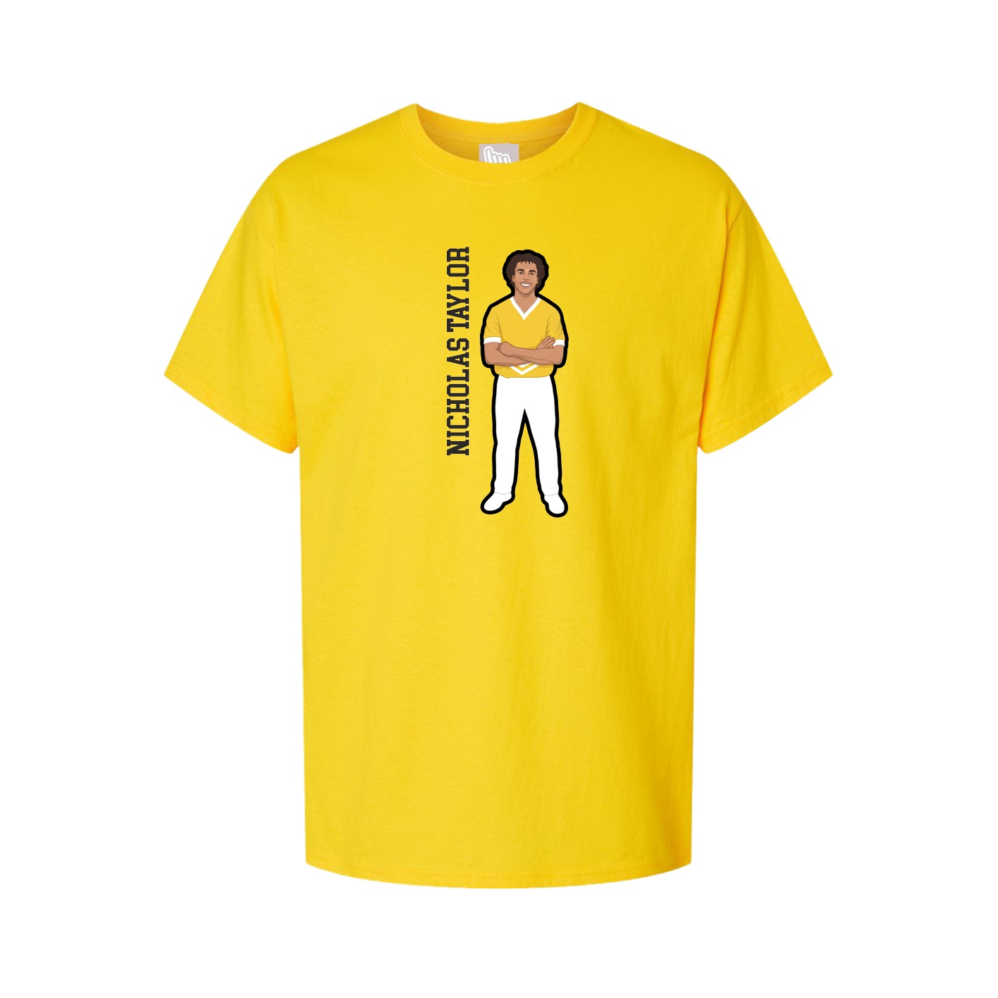 Tee — Name Vertical in Gold