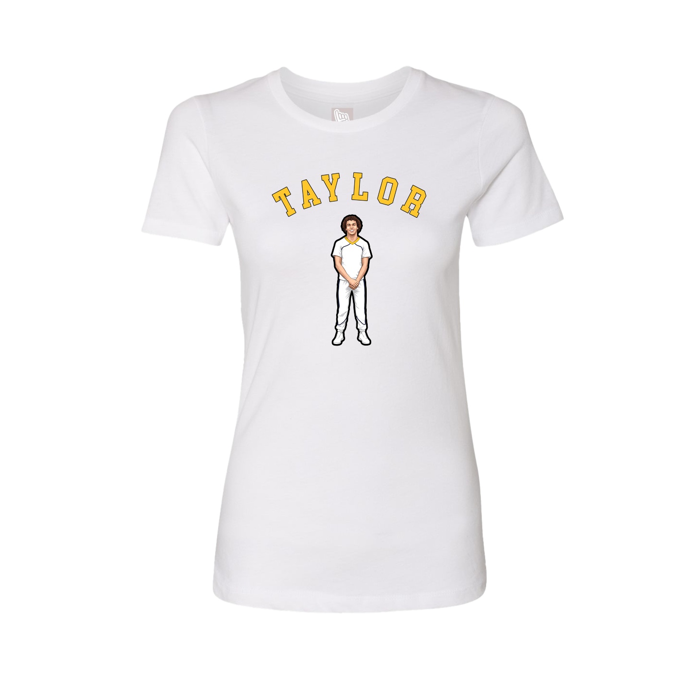 Fitted Women's Tee — Shirsey Arch in White