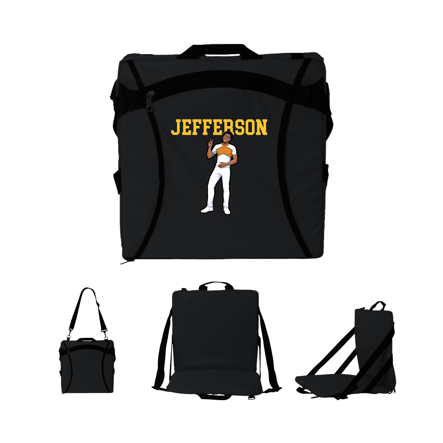 Folding Stadium Seat — Shirsey in Black