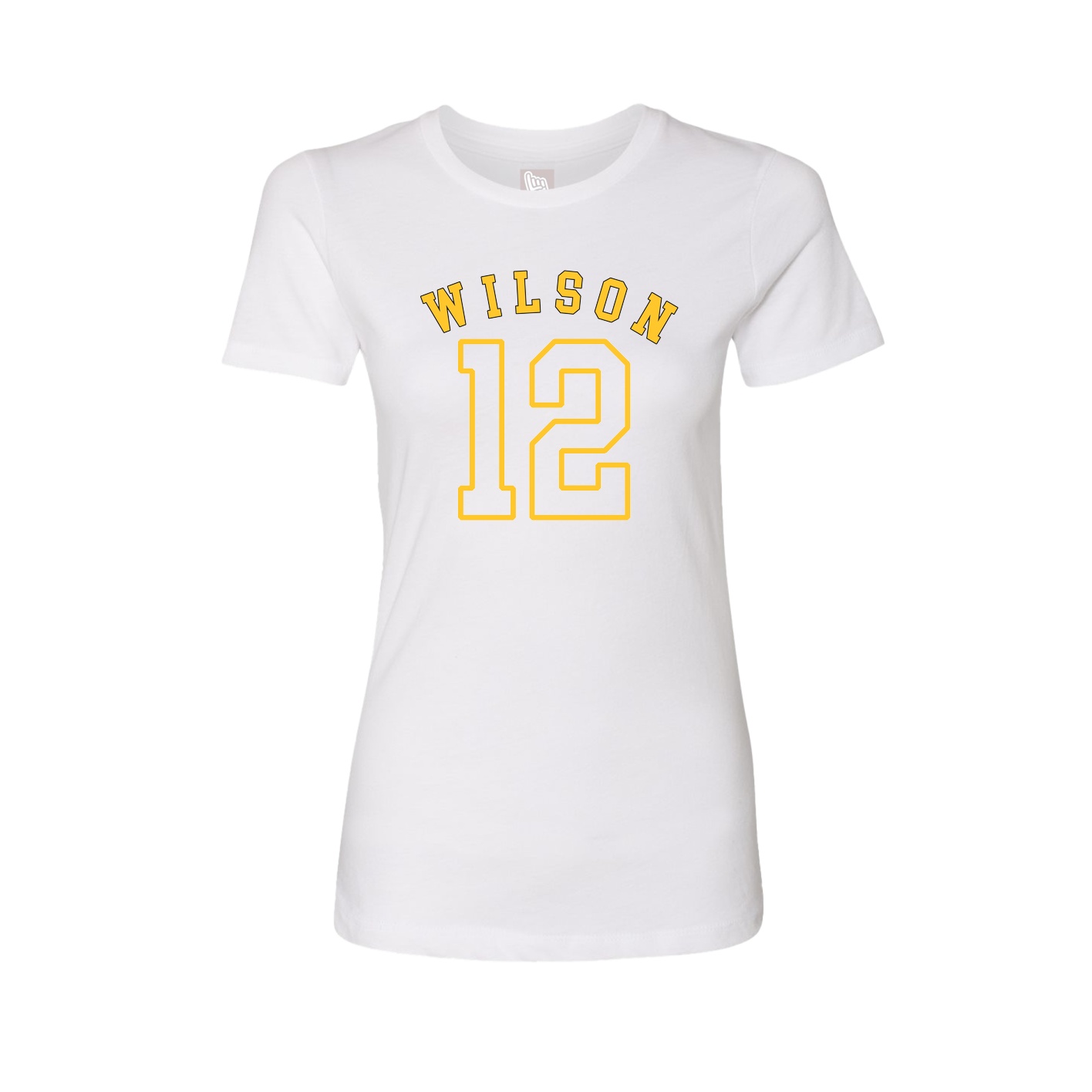 Fitted Women's Tee — Shirsey Arch in White