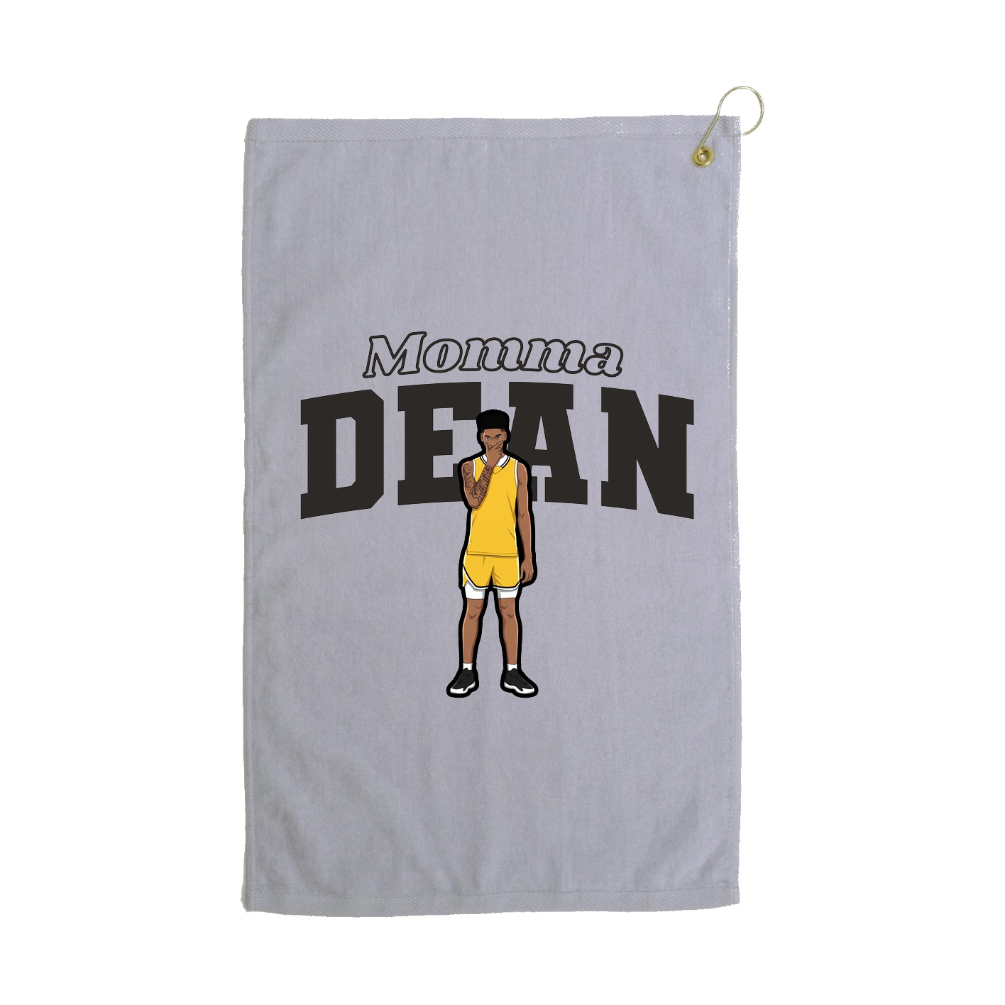 Golf Towel — Mothers Day Block in Grey