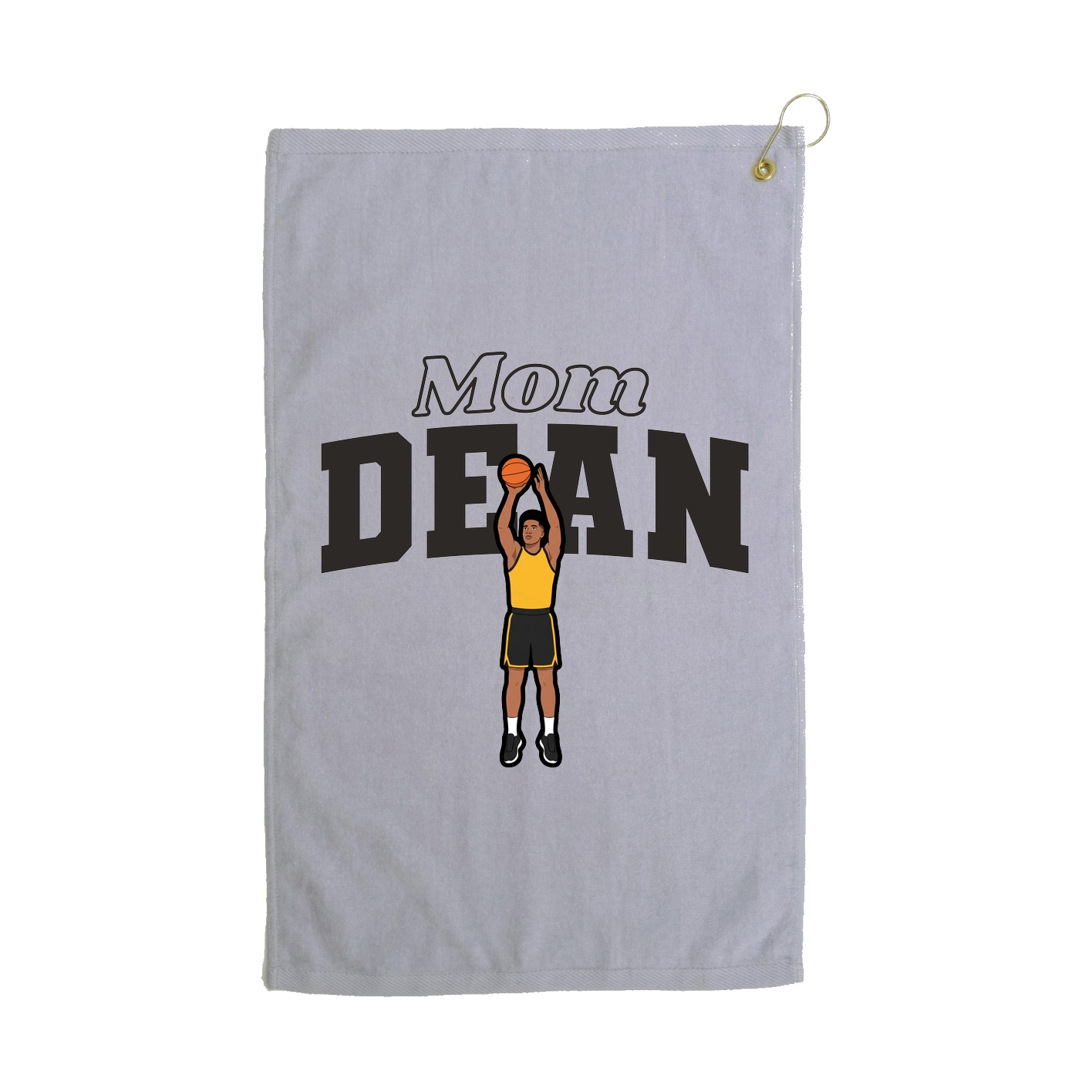 Golf Towel — Mothers Day Block in Grey
