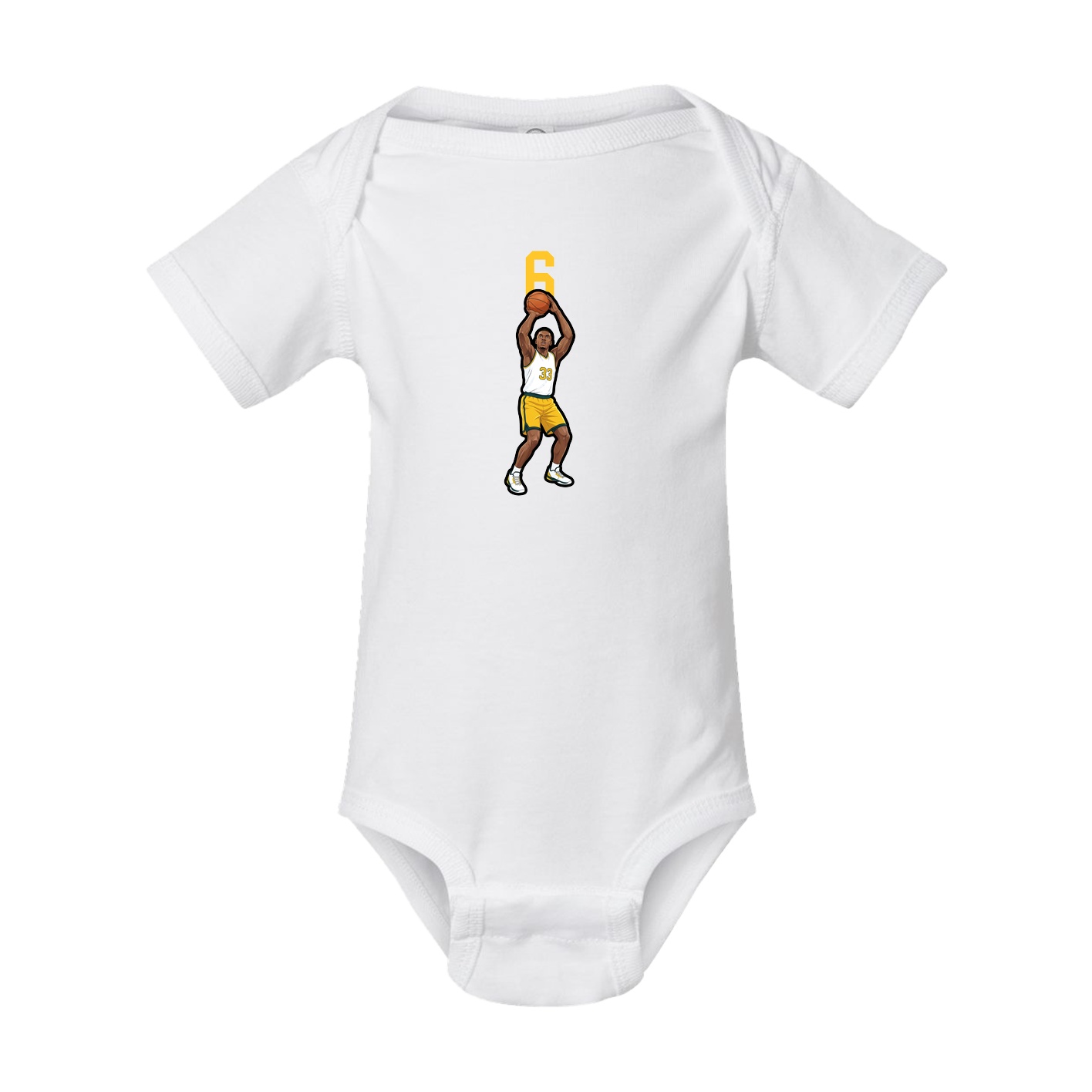 Baby Onesie — Number Top in White