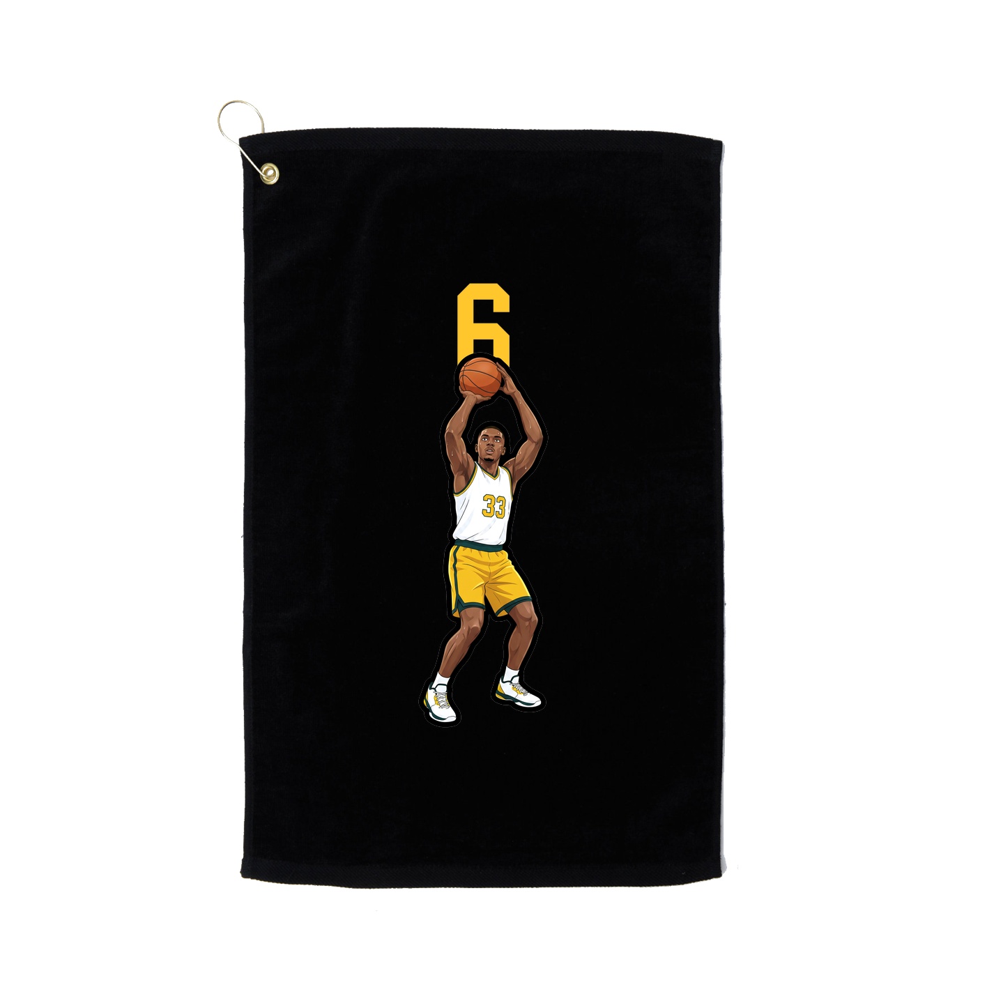 Golf Towel — Number Top in Black