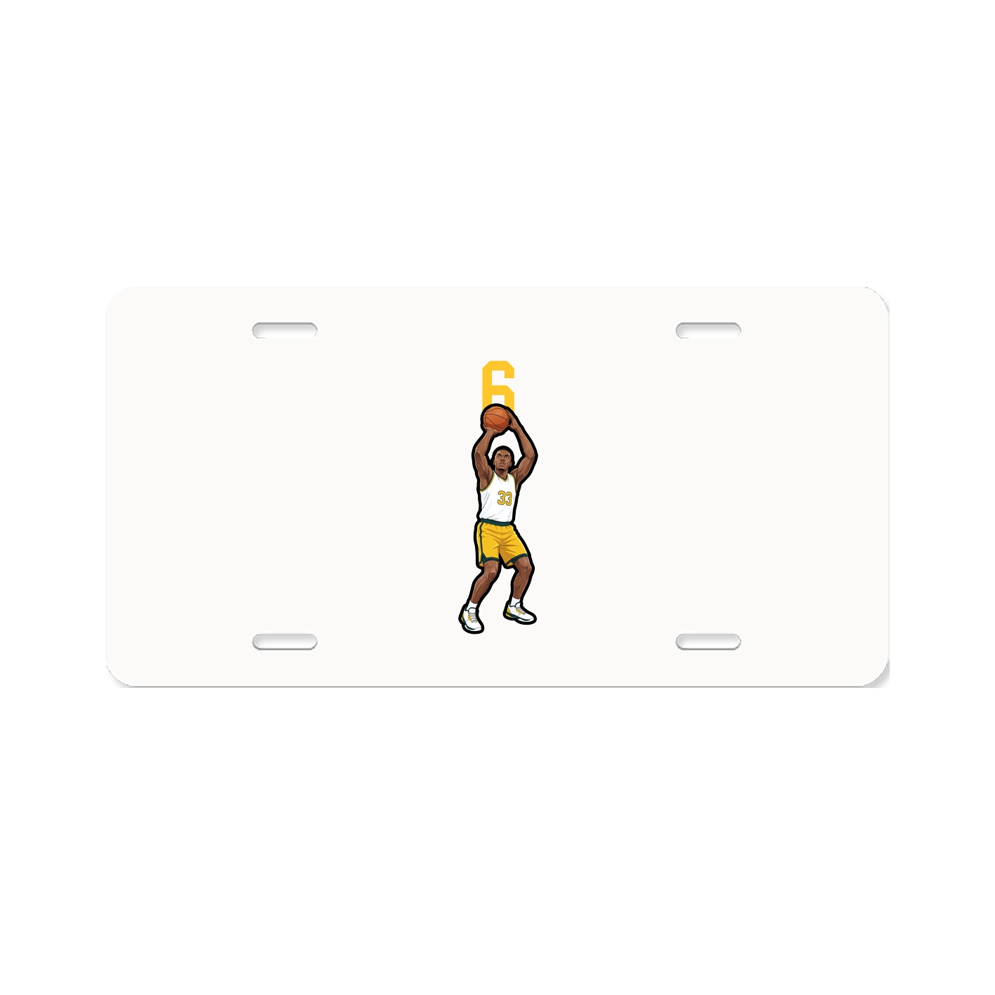 License Plate — Number Top in Classic
