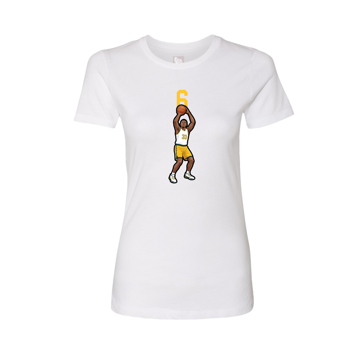 Womens Tee — Number Top in White