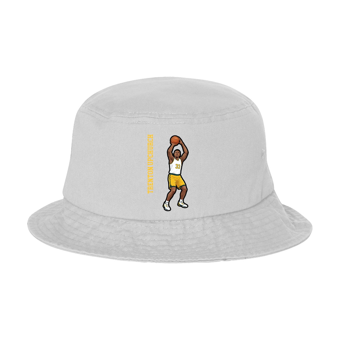 Bucket Cap — Name Vertical in White