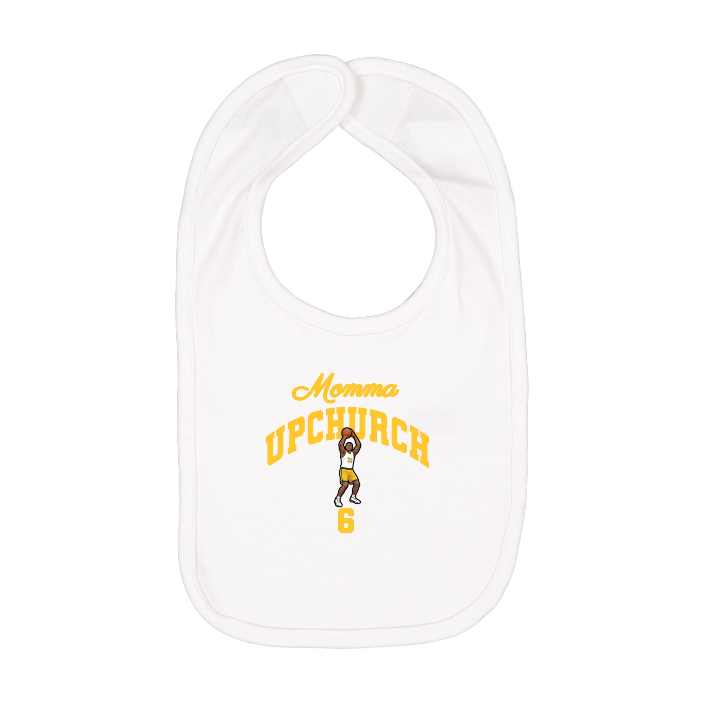 Infant Bib — Mothers Day Arch in White