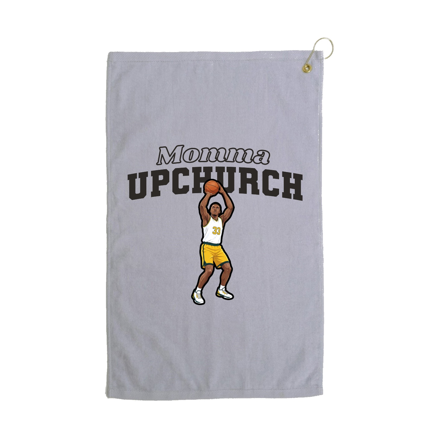 Golf Towel — Mothers Day Block in Grey