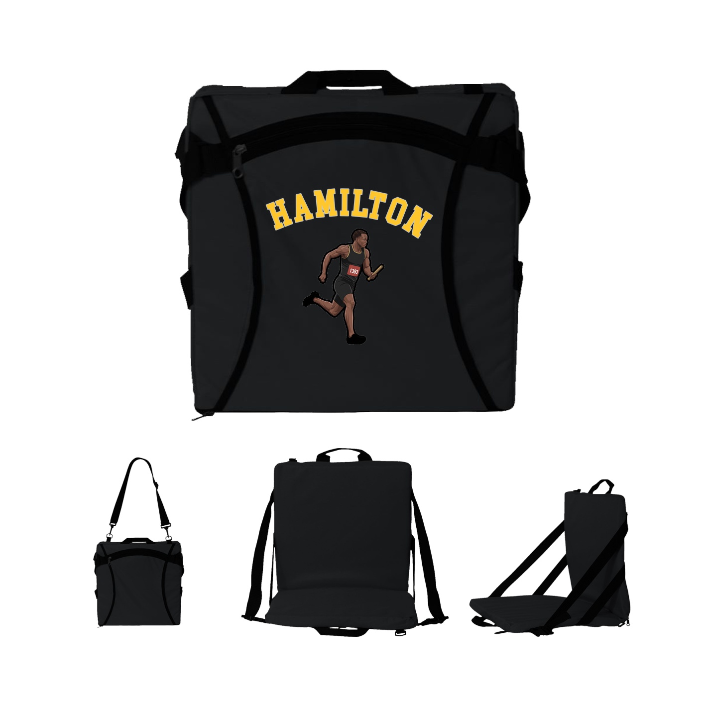Folding Stadium Seat — Shirsey Arch in Black