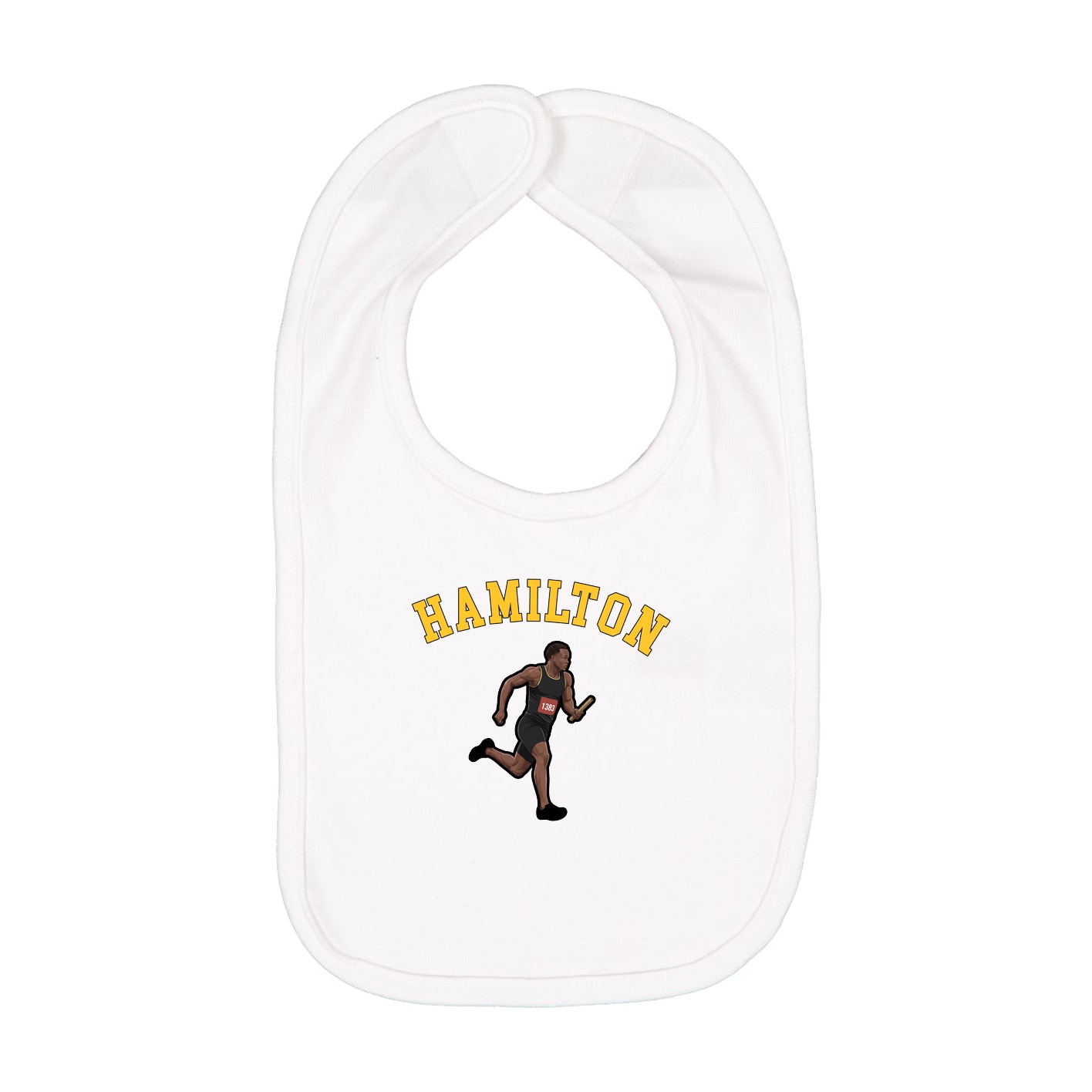 Infant Bib — Shirsey Arch in White