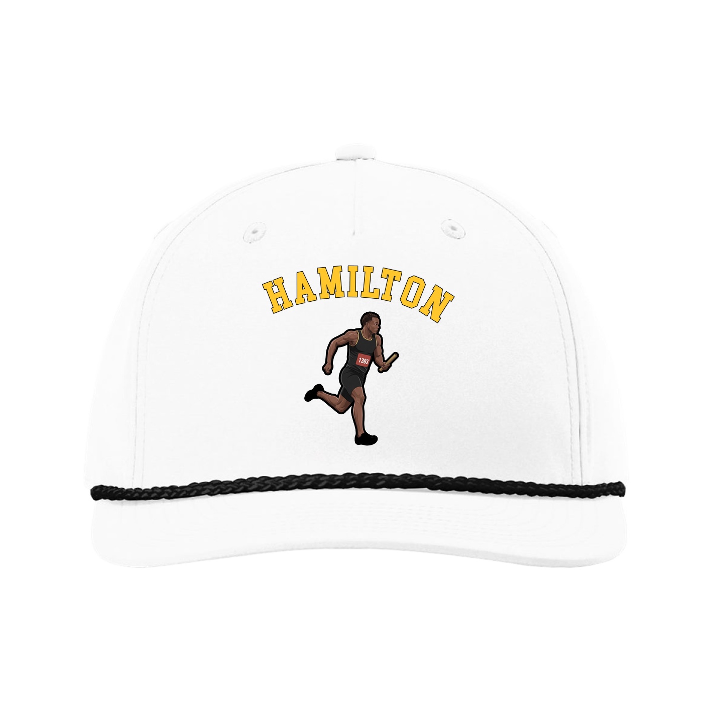 Five-Panel Classic Rope Cap — Shirsey Arch in White