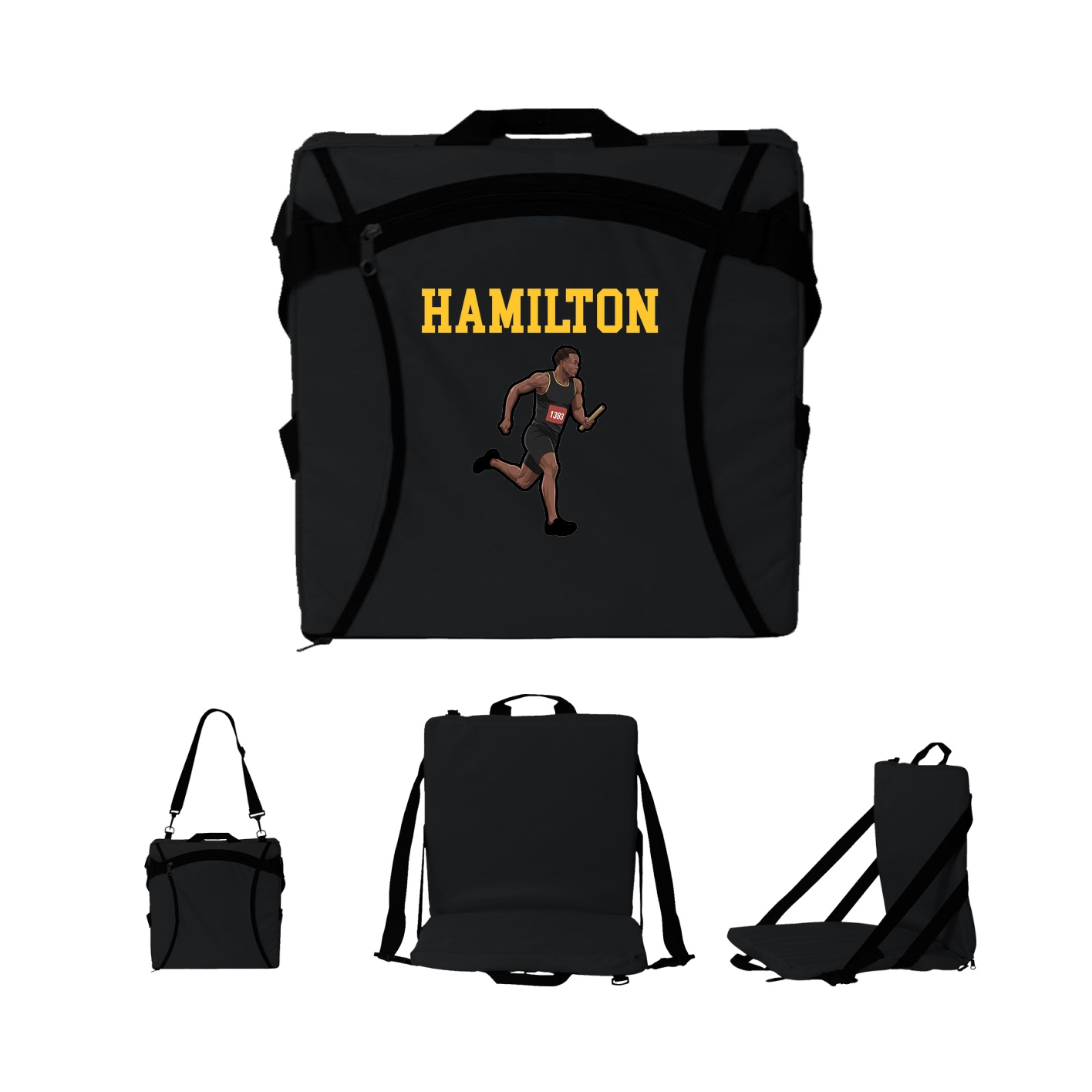 Folding Stadium Seat — Shirsey in Black