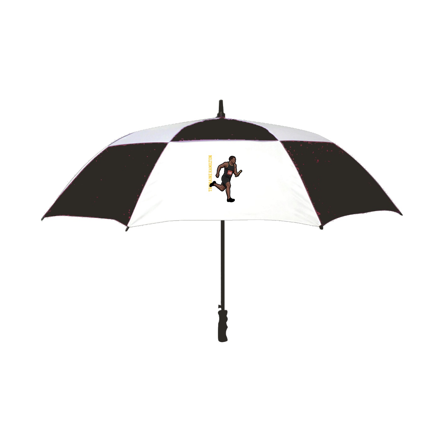 Golf Umbrella — Name Vertical in Black